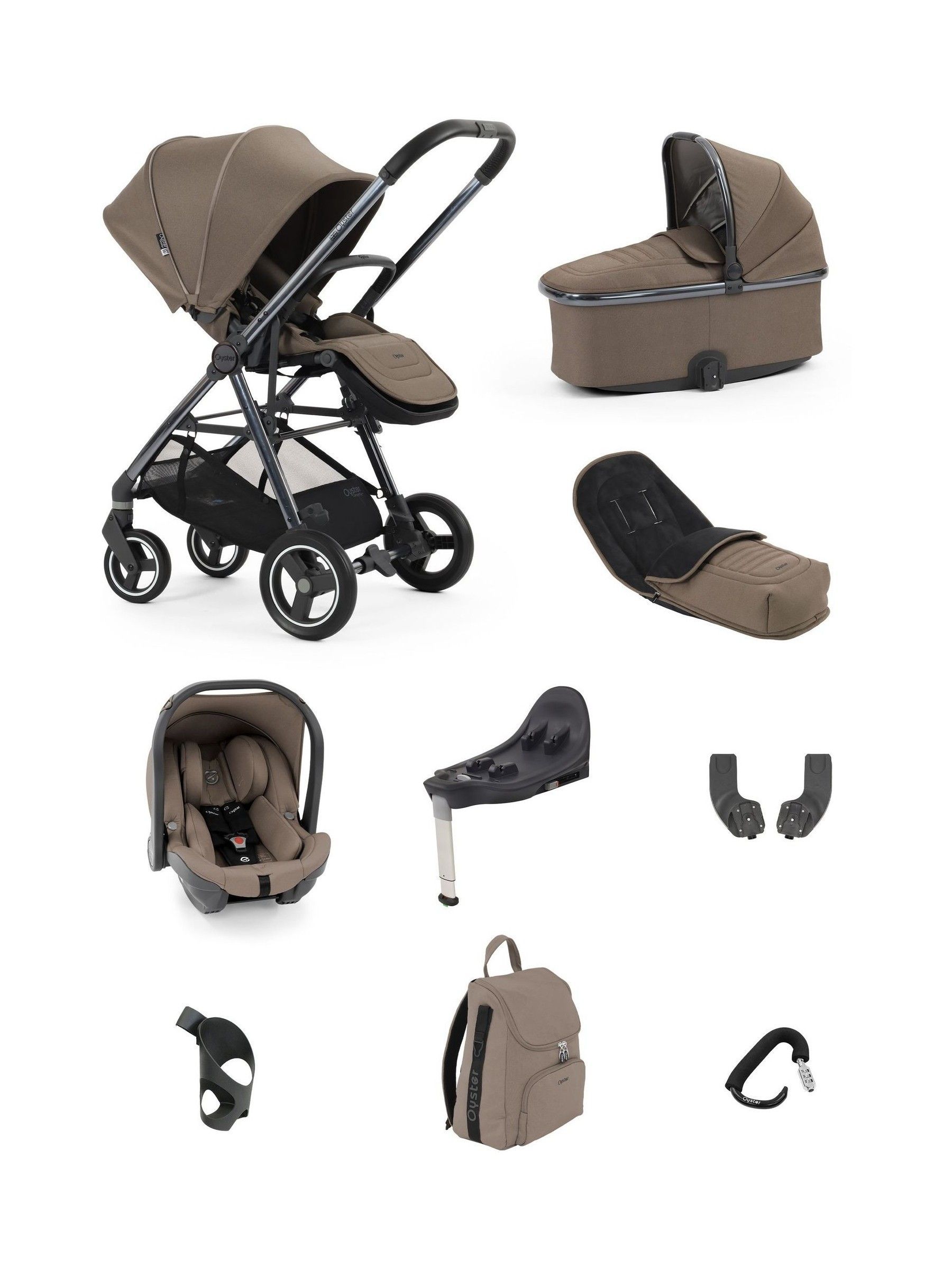 Oyster 9 Piece Mink Gravity Bundle With Capsule Car Seat (F40444) | £799