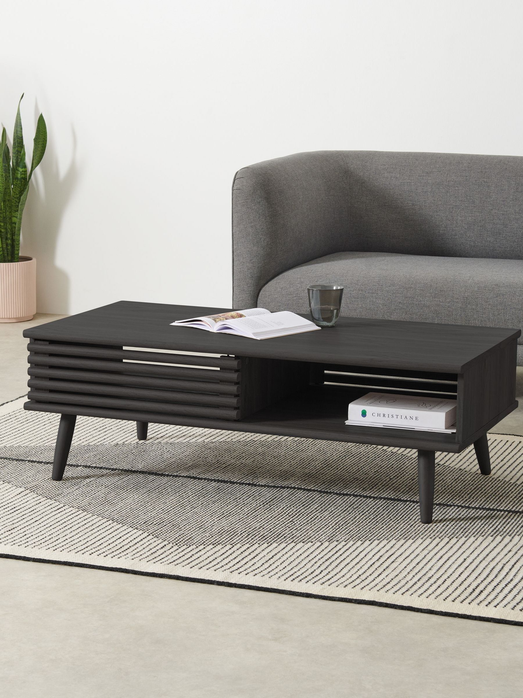 Tulma Storage Coffee Table in Black Oak Effect (F40862) | £275