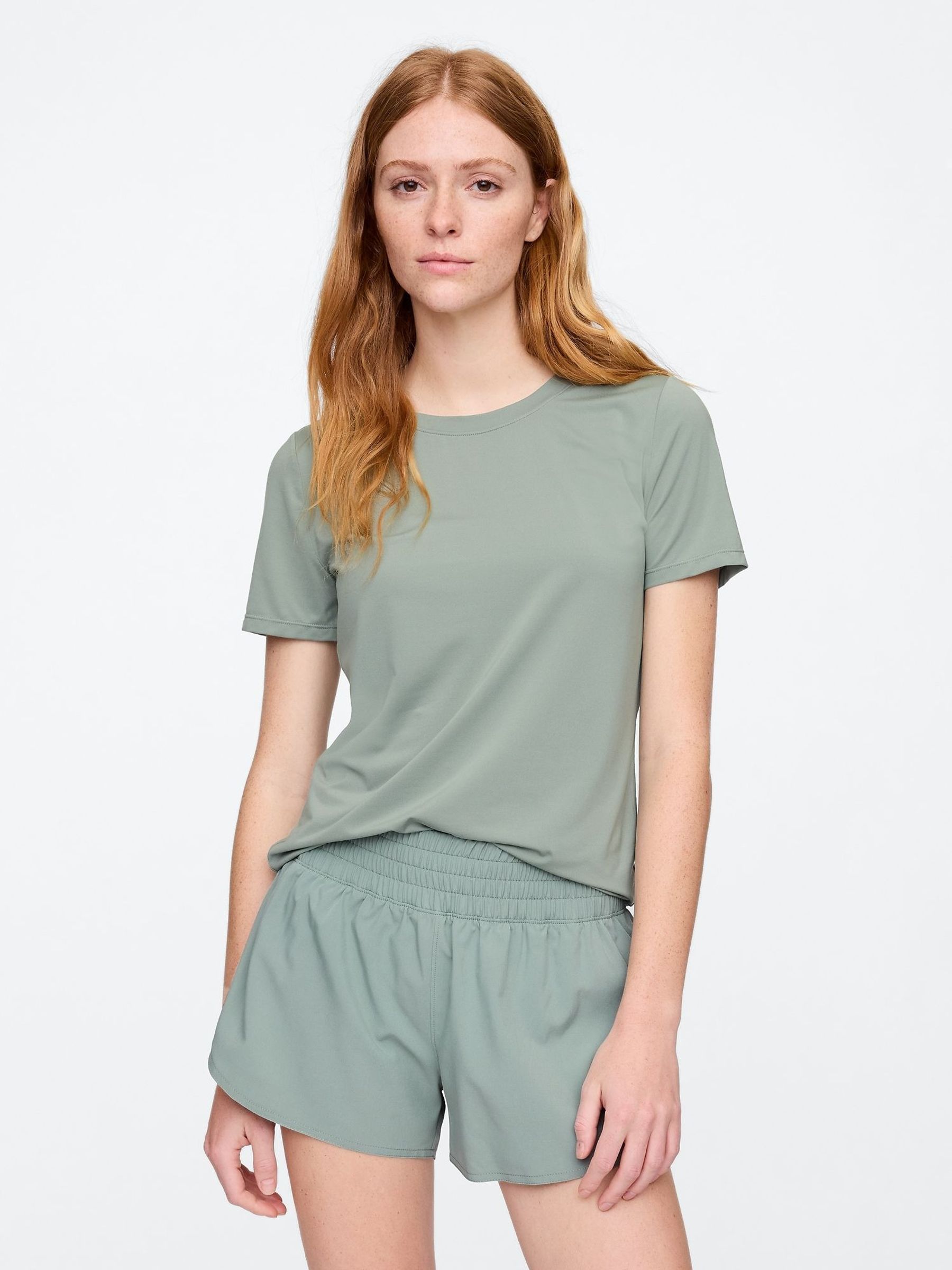 Green Brushed Jersey Short Sleeve T-Shirt (F41633) | £15