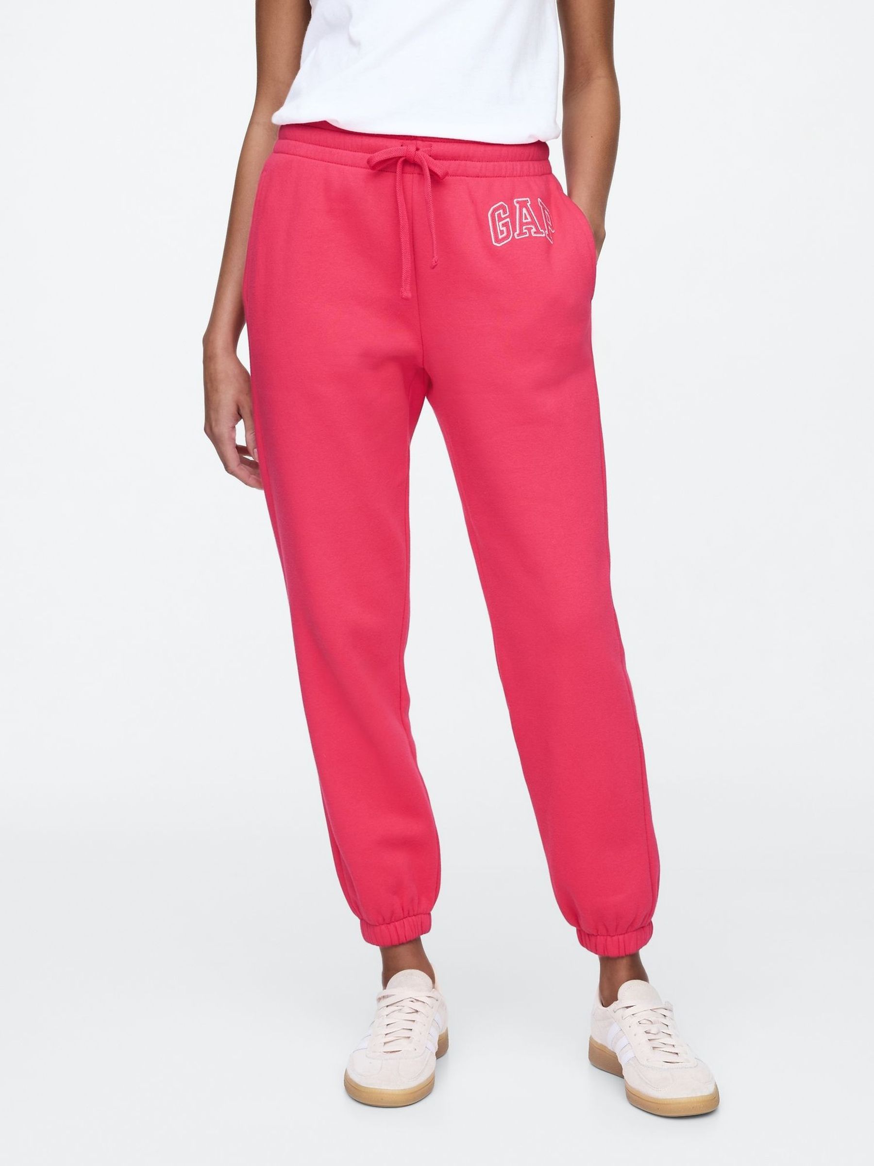 Pink Vintage Arch Logo Fleece-Lined Joggers (F41664) | £30