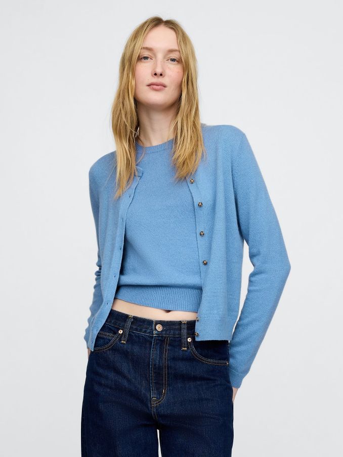 Blue CashSoft Cardigan (F41672) | £35