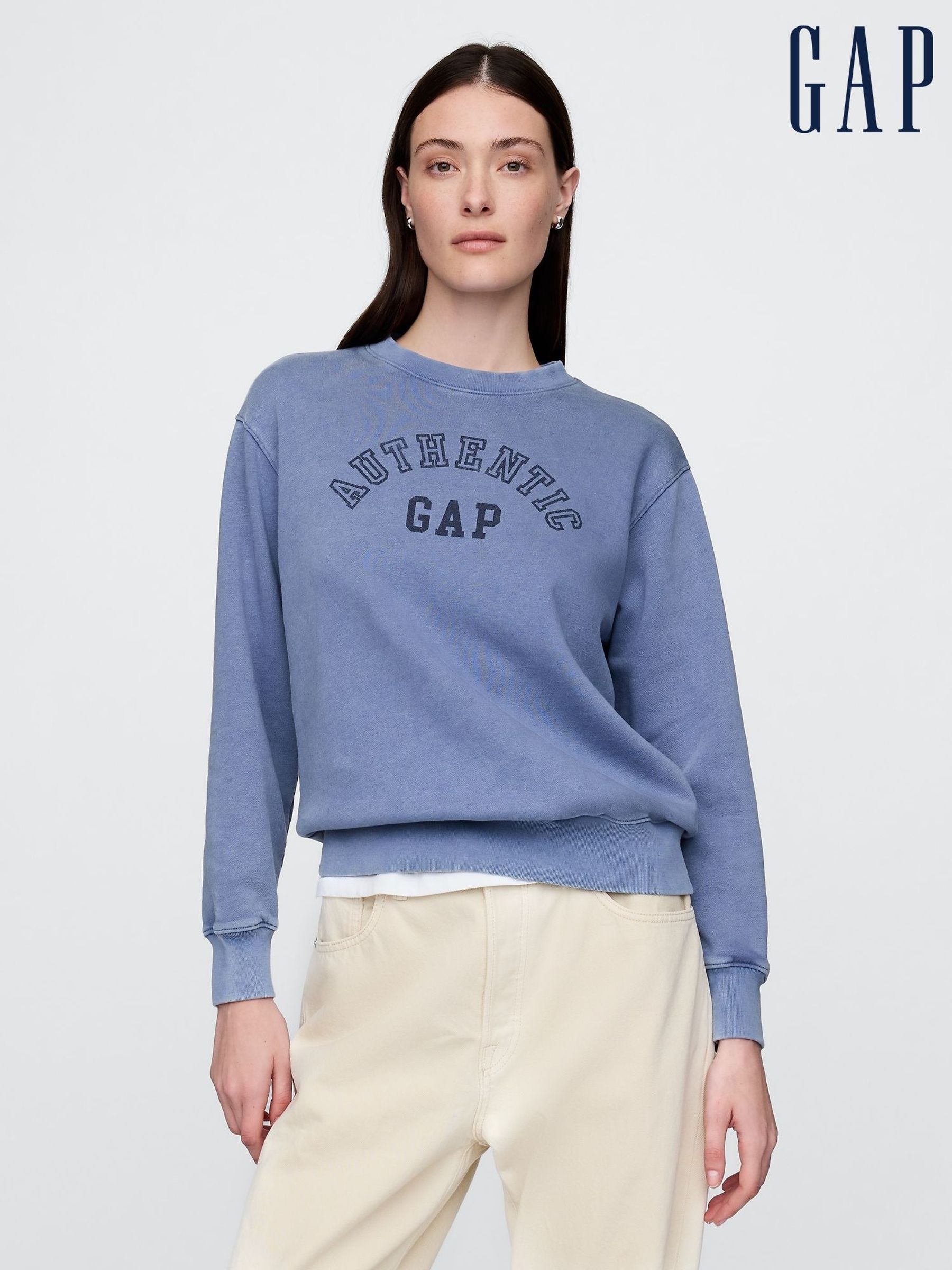 Blue Vintage Soft French Terry Logo Sweatshirt (F41782) | £45