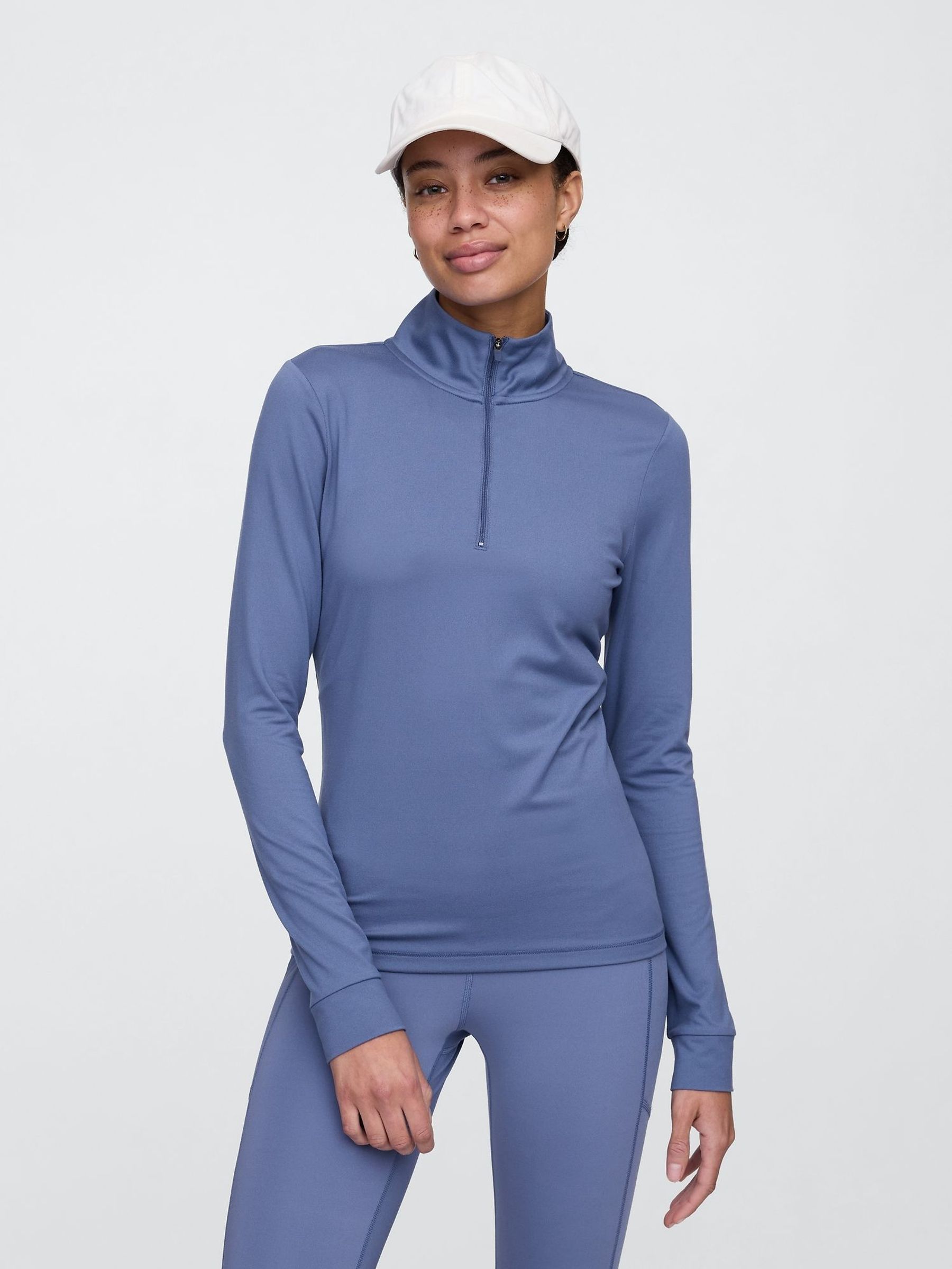 Blue Quarter Zip Long Sleeve Jacket (F41795) | £35
