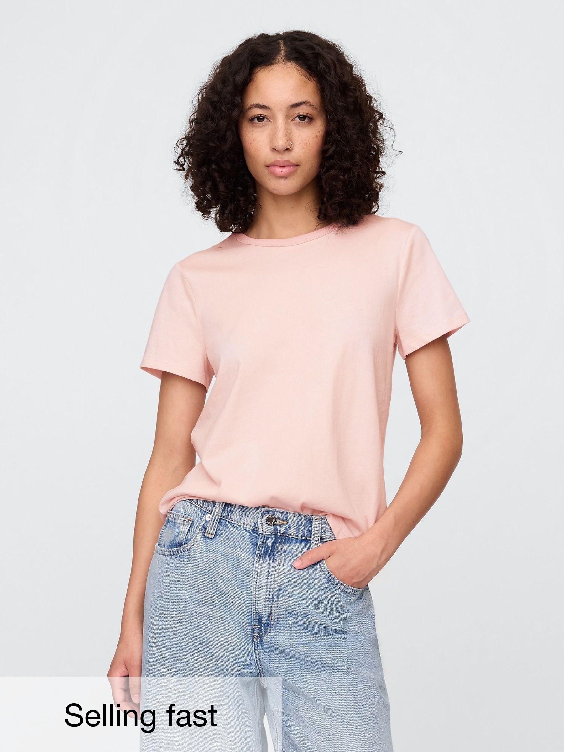 Light Pink Crew Neck Favourite Cotton Short Sleeve T-Shirt (F41802) | £12
