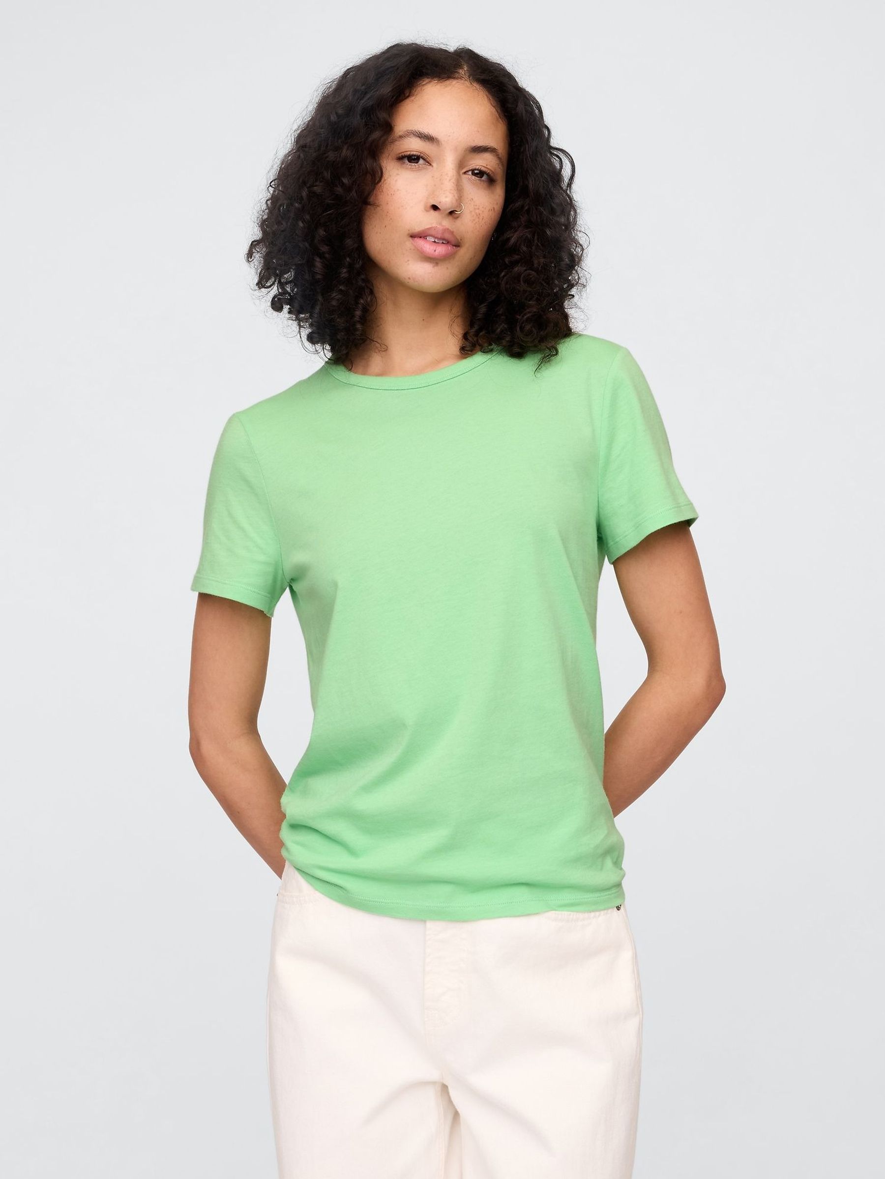 Green Crew Neck Favourite Cotton Short Sleeve T-Shirt (F41813) | £12
