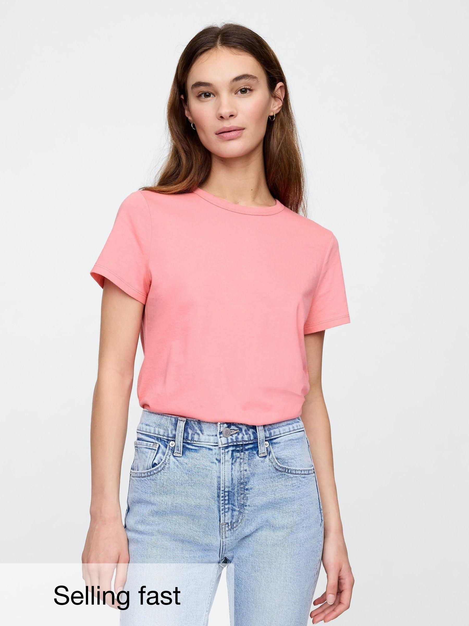 Pink Crew Neck Favourite Cotton Short Sleeve T-Shirt (F41818) | £12