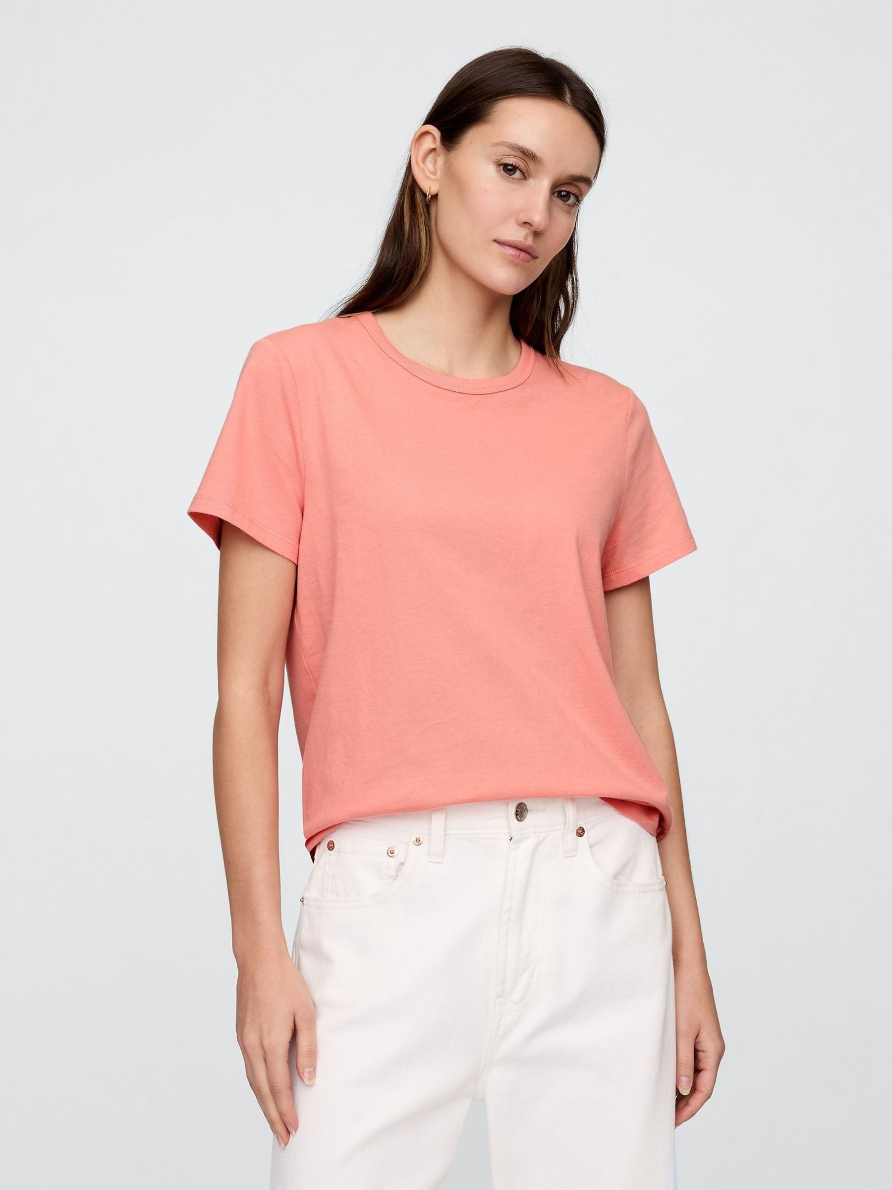 Orange Crew Neck Favourite Cotton Short Sleeve T-Shirt (F41827) | £12