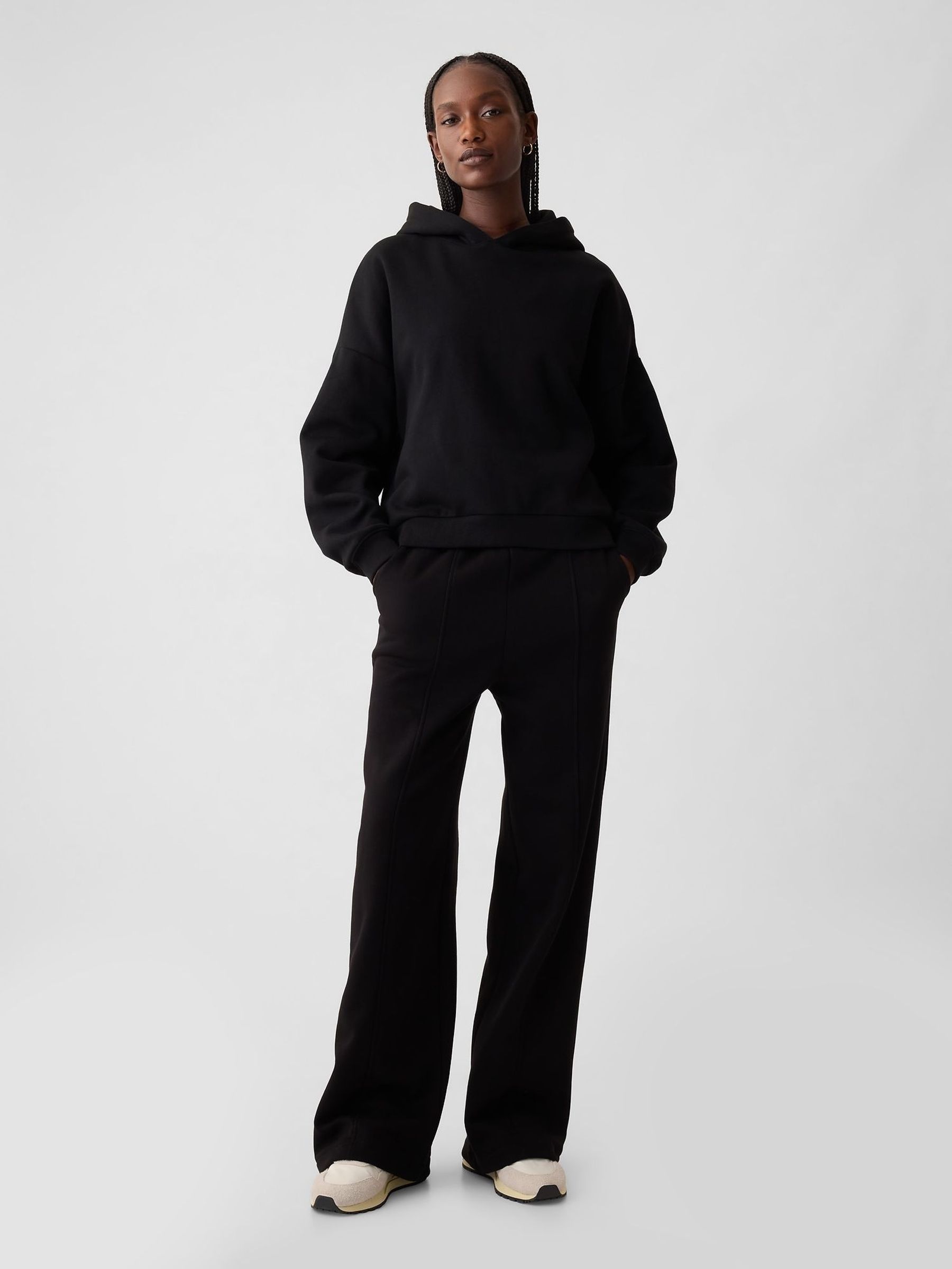 Black Vintage Soft Wide-Leg Joggers (F41846) | £30