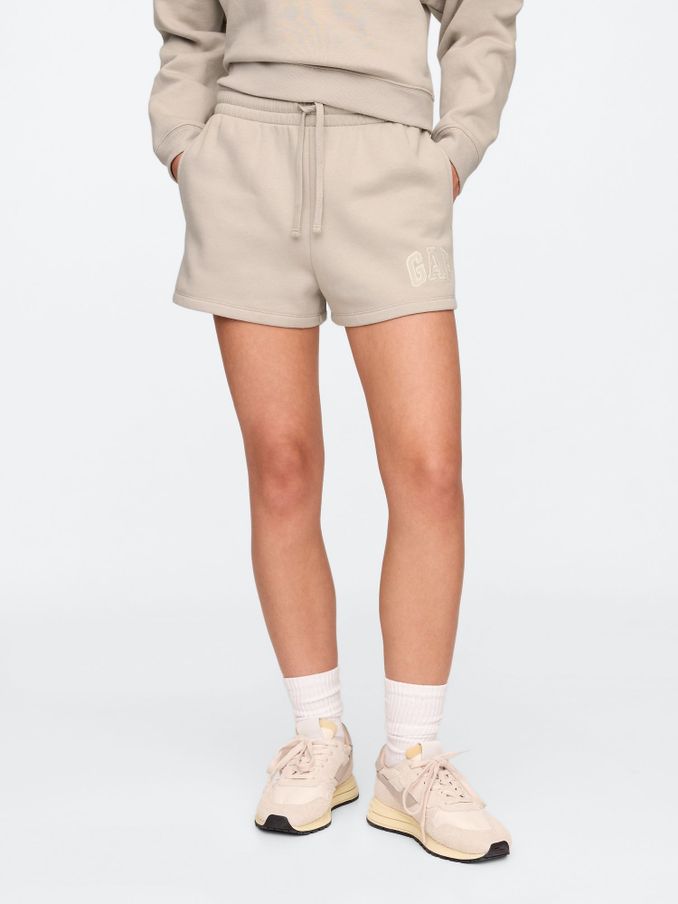 Beige Logo Pull On Shorts (F42027) | £25