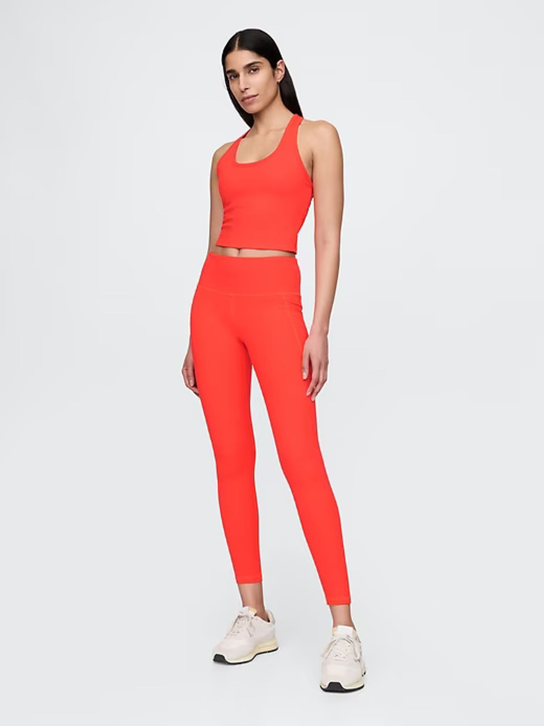 Orange Full Length High Waisted Power Stretch Leggings (F42064) | £45