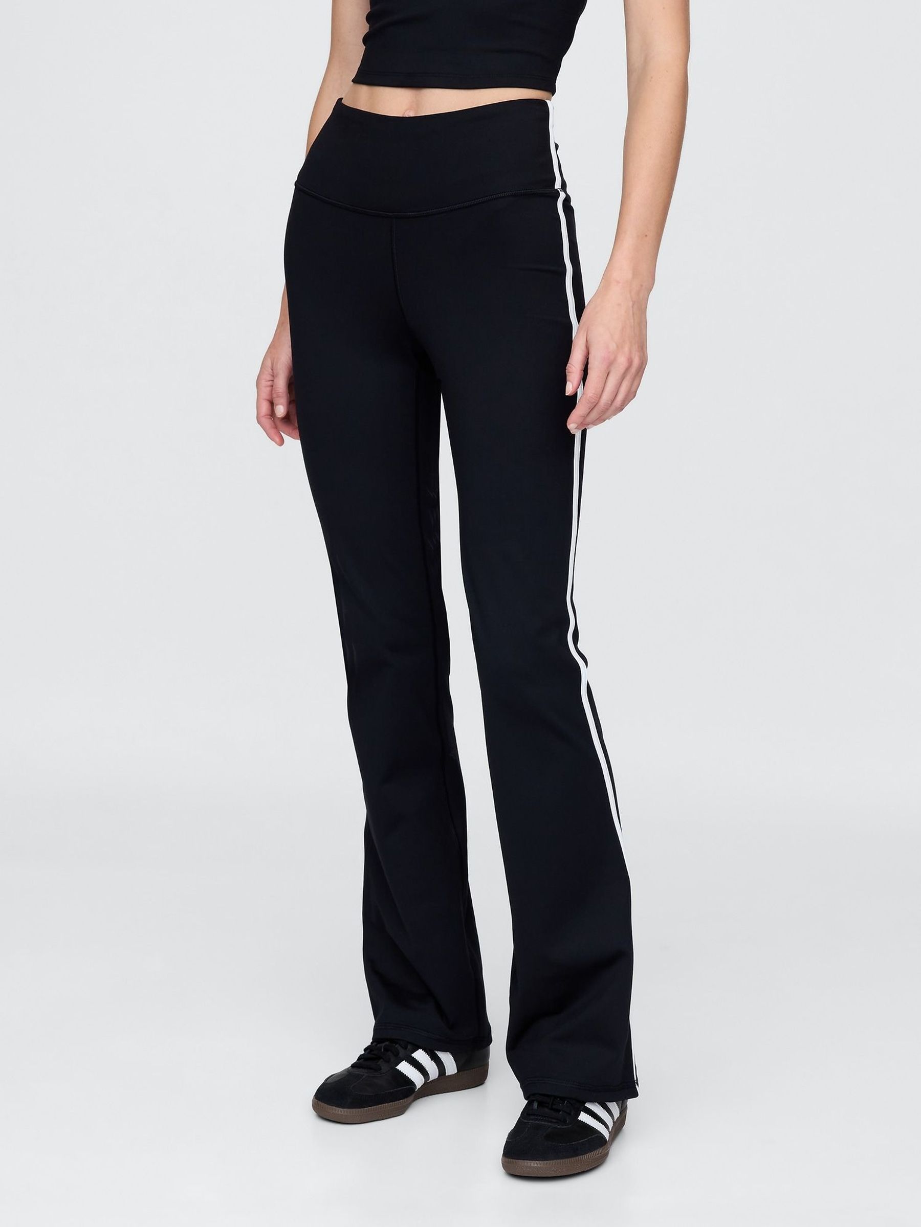 Black Sky High Waisted Power Flare Leggings (F42066) | £45