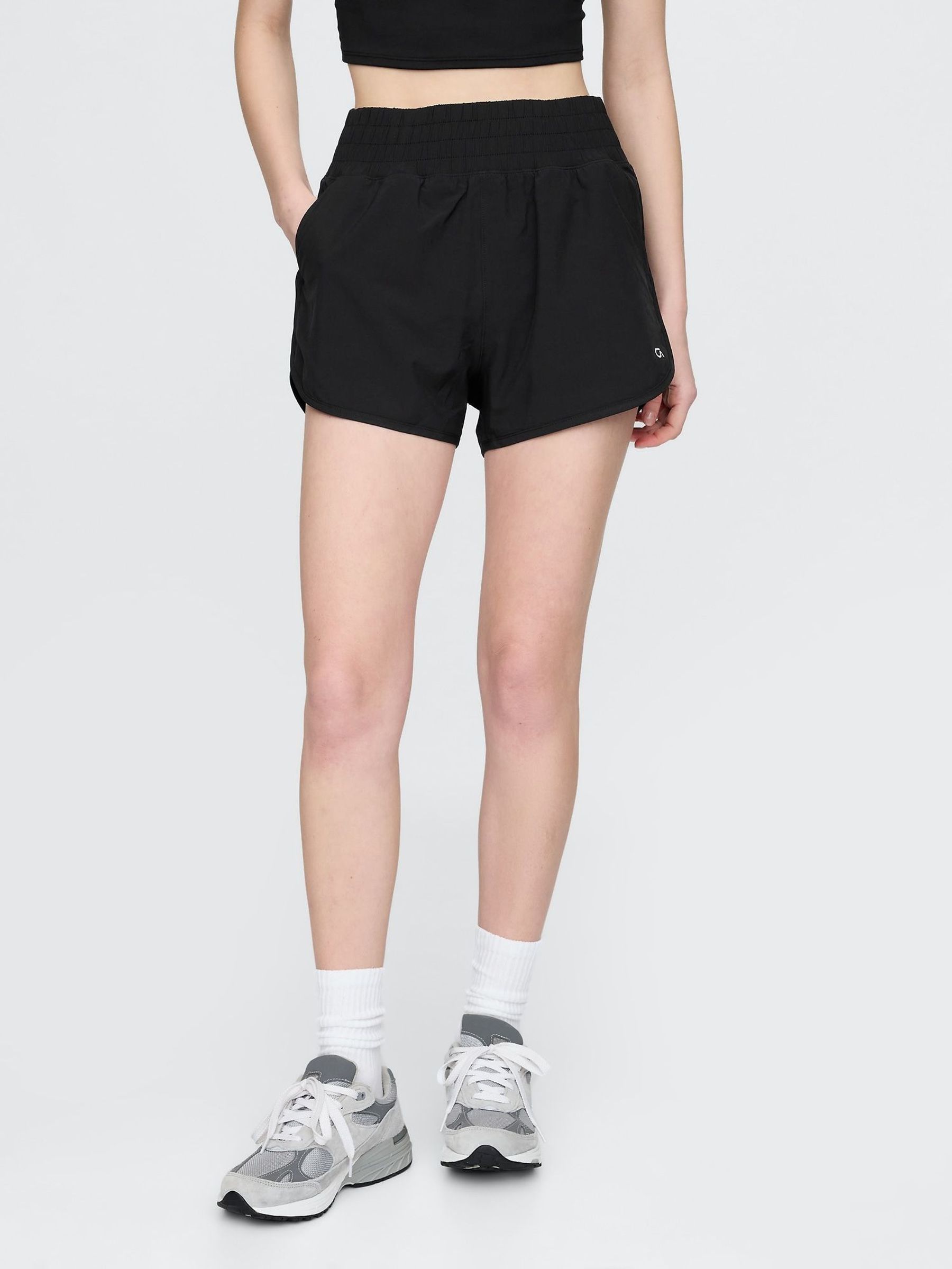 Black High Waisted Running Shorts (F42069) | £30