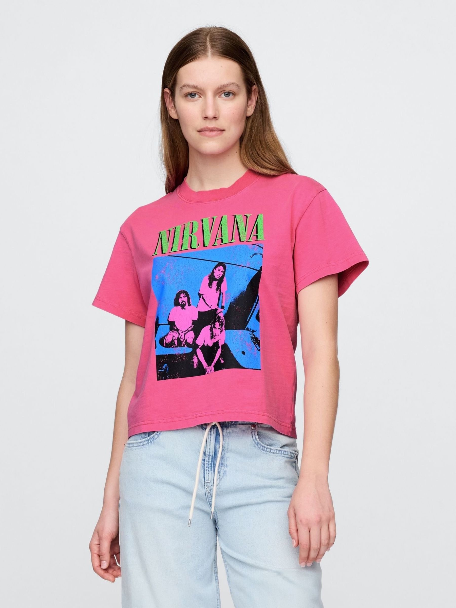 Pink Nirvana Organic Cotton Graphic T-Shirt (F42077) | £35