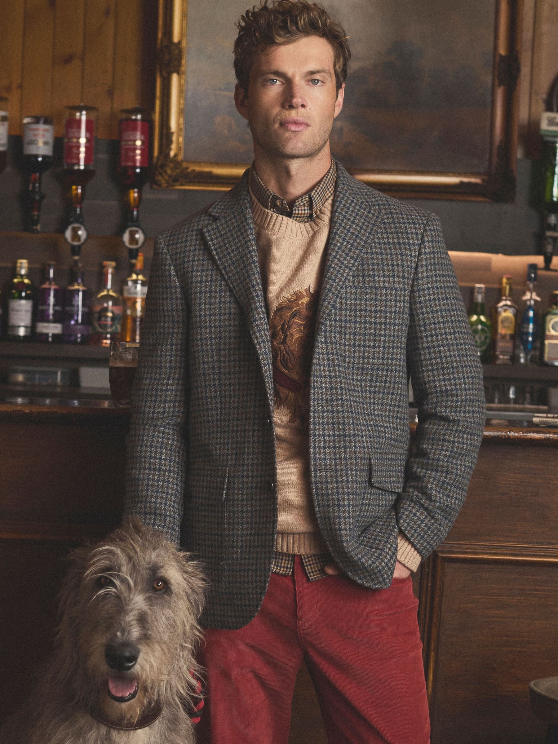 Grey Heritage Puppytooth Wool Blend Blazer (F43243) | £149