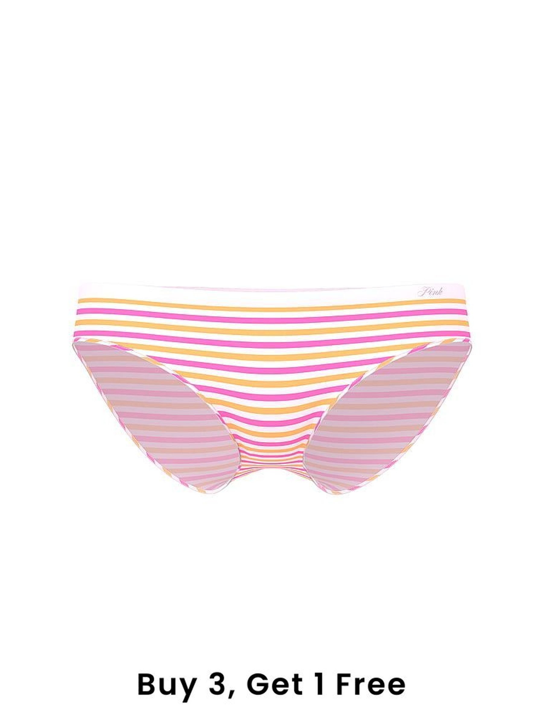 Pink Tulip Stripe Bikini Seamless Knickers (F43617) | £9