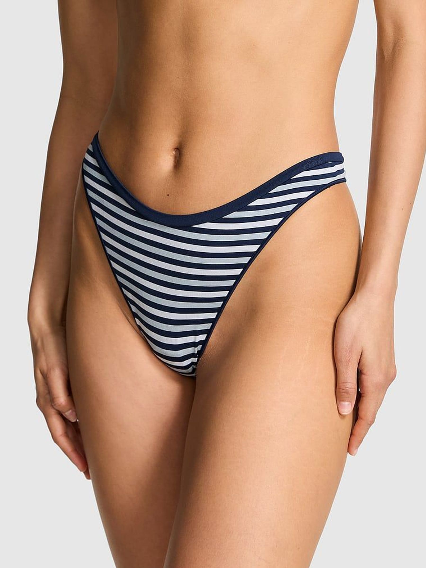 Noir Navy Blue Mini Scoop Thong Seamless Knickers (F43619) | £9