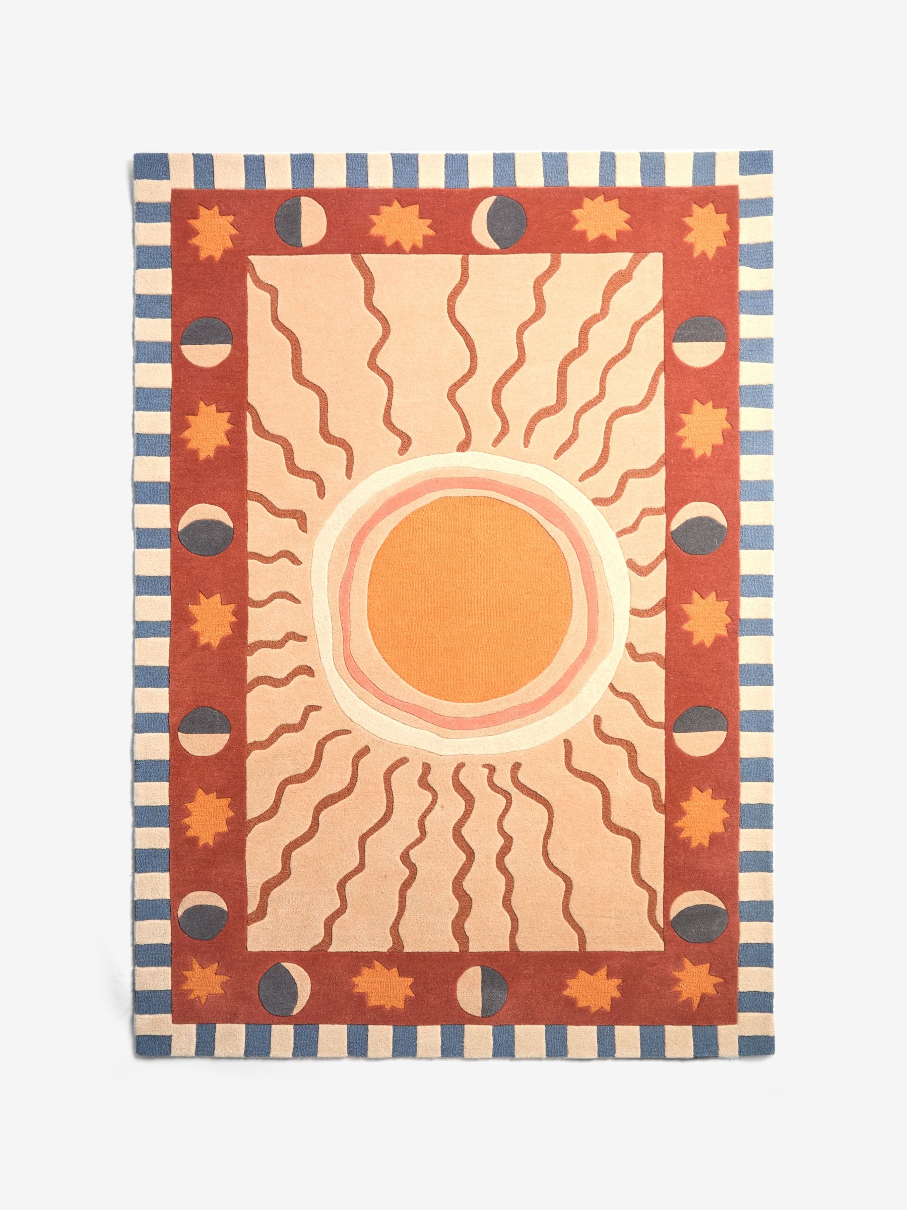Orange Bellamy Jean Soteria Wool Tufted Rug (F43714) | £90 - £360