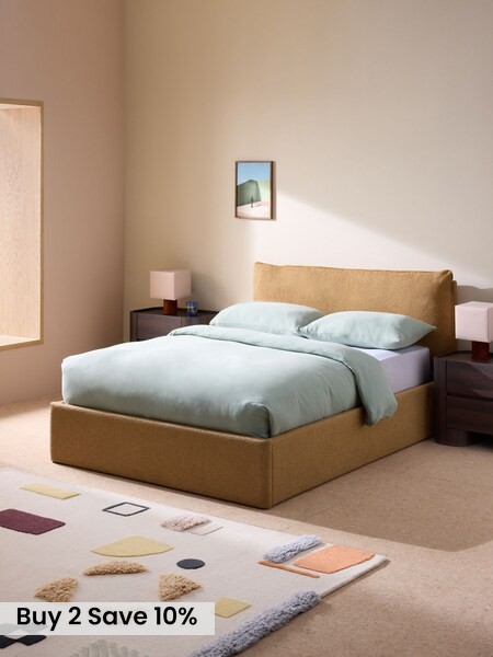 Soft Touch Boucle Caramel Ottoman Storage Bed Harlow Bed (F43819) | £879 - £1,099