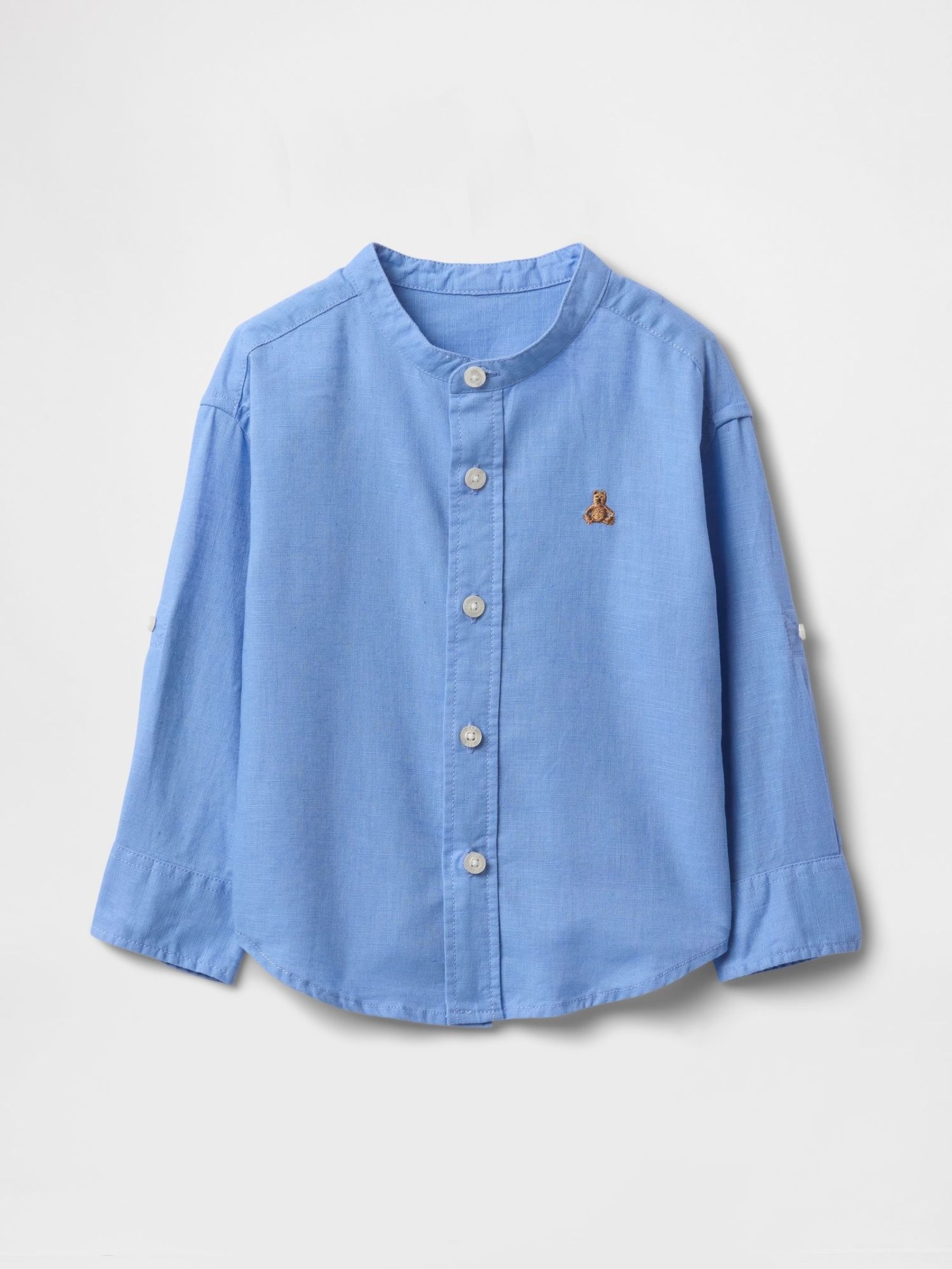 Blue Brannan Bear Linen-Cotton Shirt (6mths-5yrs) (F44553) | £20