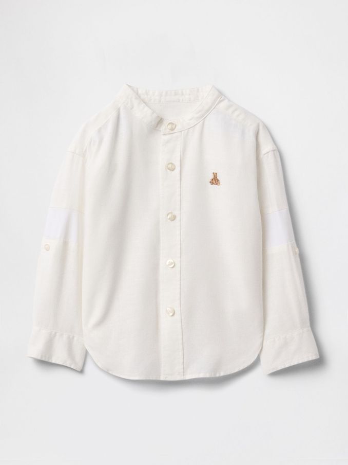 White Brannan Bear Linen-Cotton Shirt (6mths-5yrs) (F44555) | £20