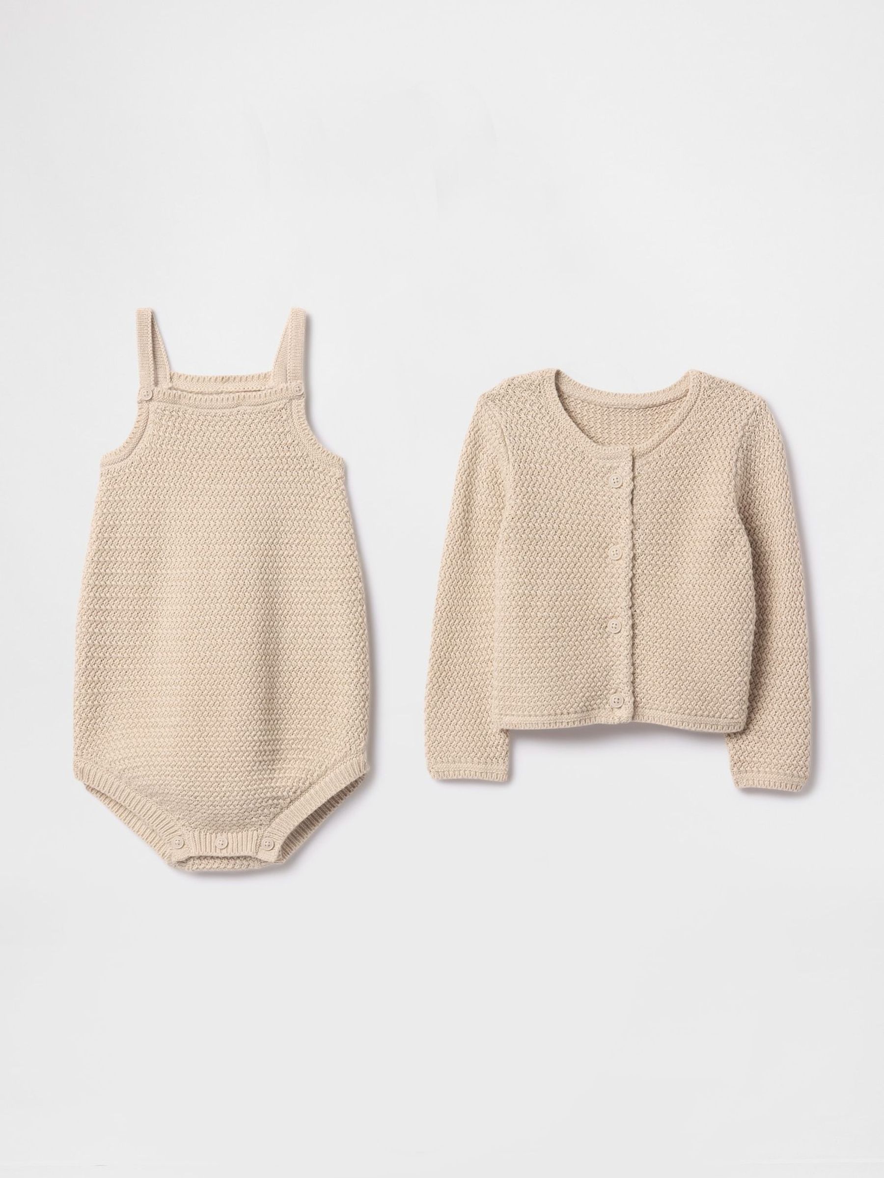 Beige Cardigan Outfit Set (Newborn-24mths) (F45957) | £35