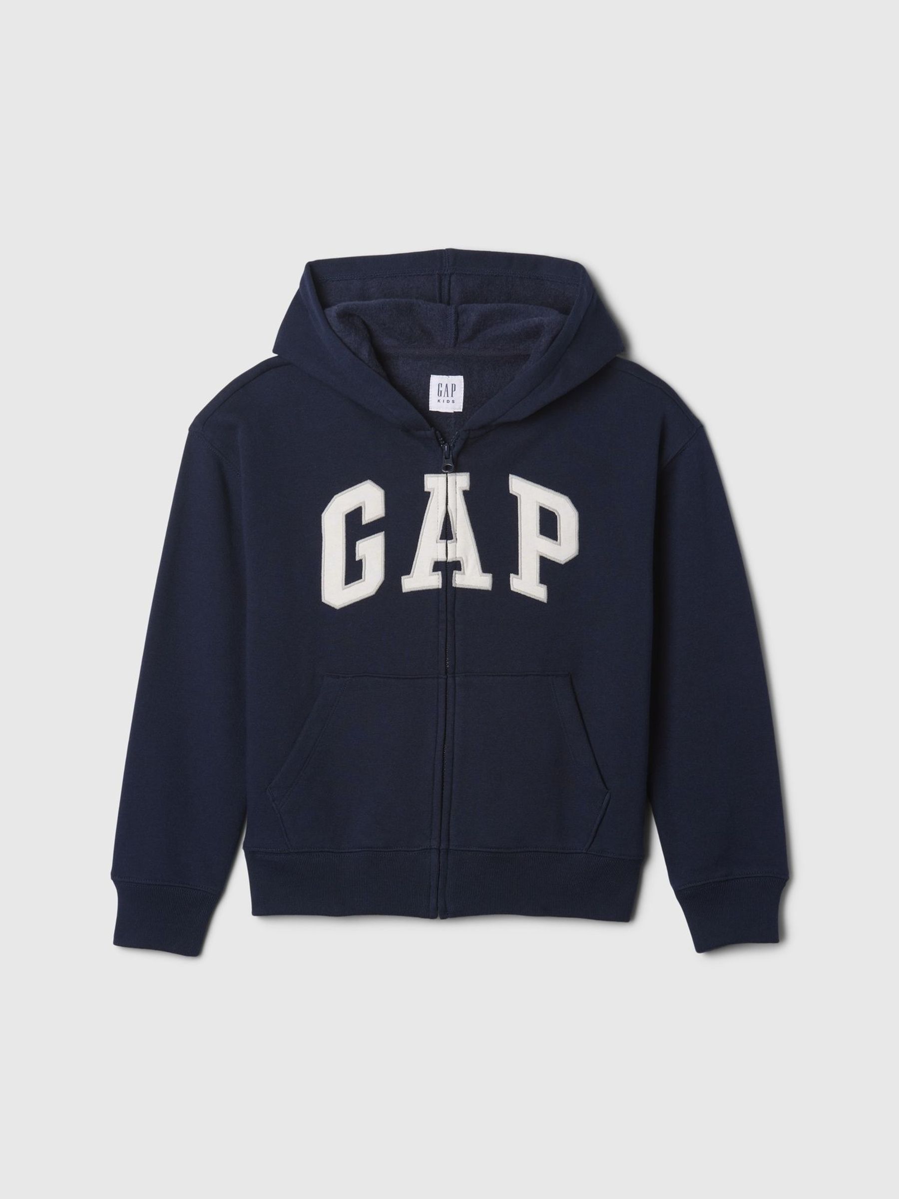Navy Blue Zip Up Vintage Logo Hoodie (4-13yrs) (F46047) | £25