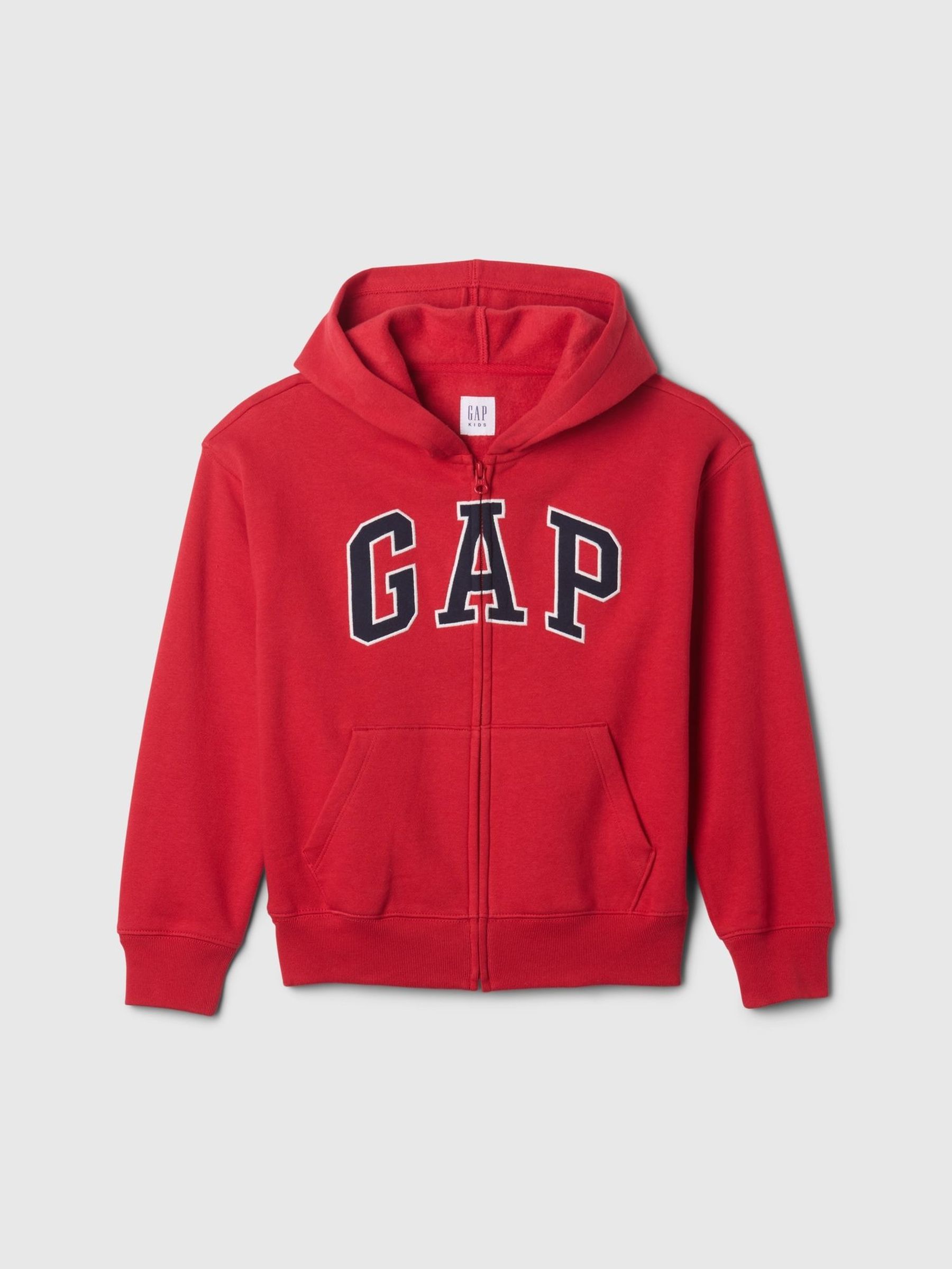 Red Zip Up Vintage Logo Hoodie (4-13yrs) (F46050) | £25