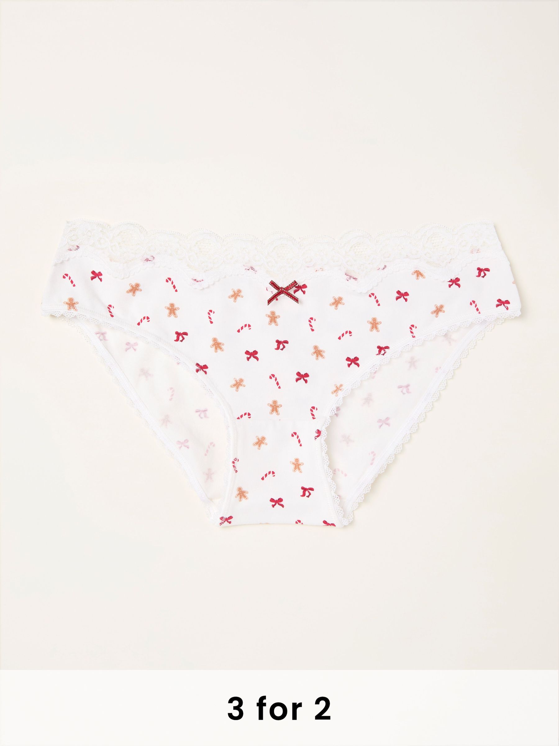 Ivory Festive Classic Knickers (F46971) | £9