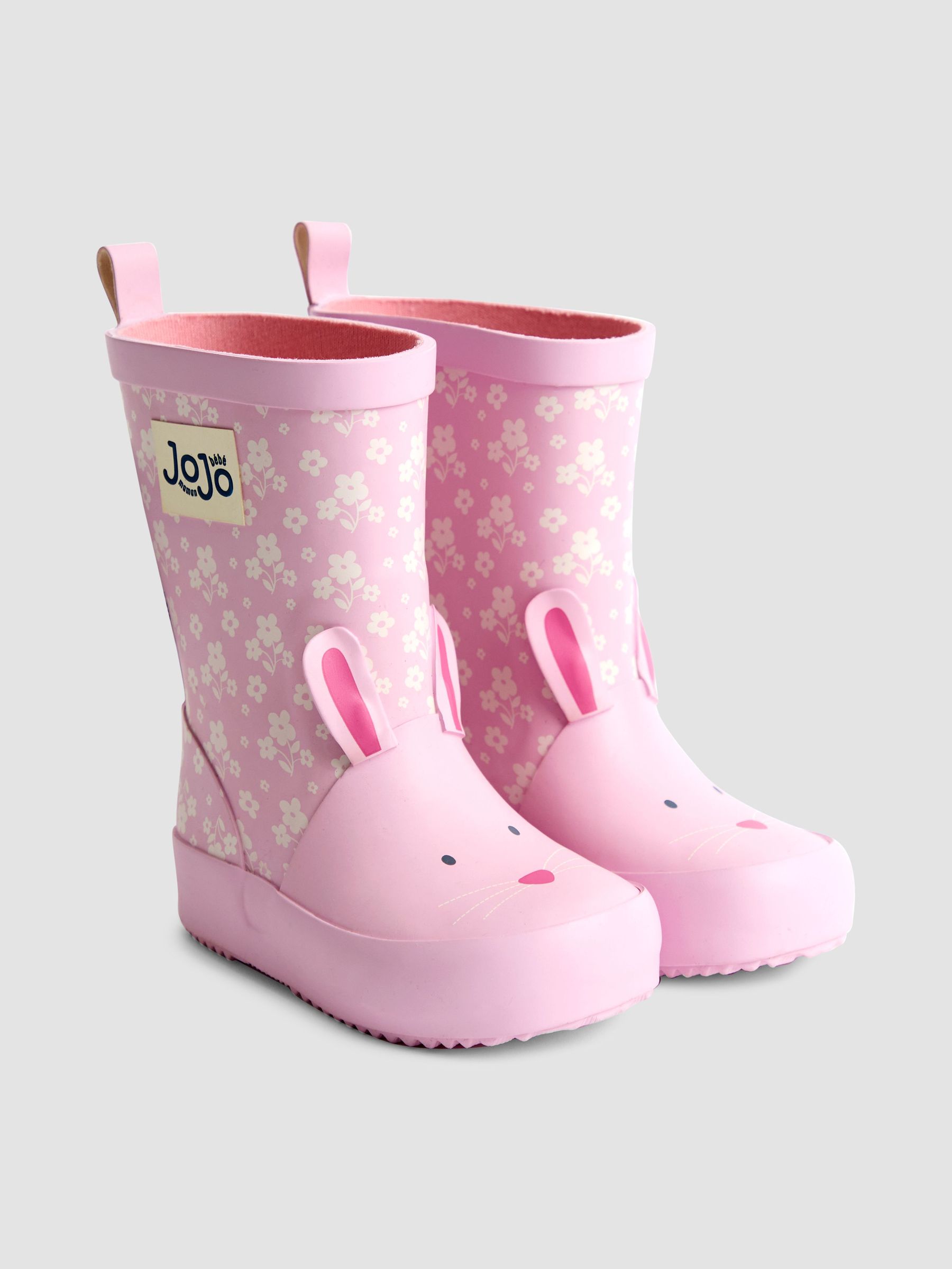 Pink Bunny Floral Wellies (F47400) | £23.50 - £25.50