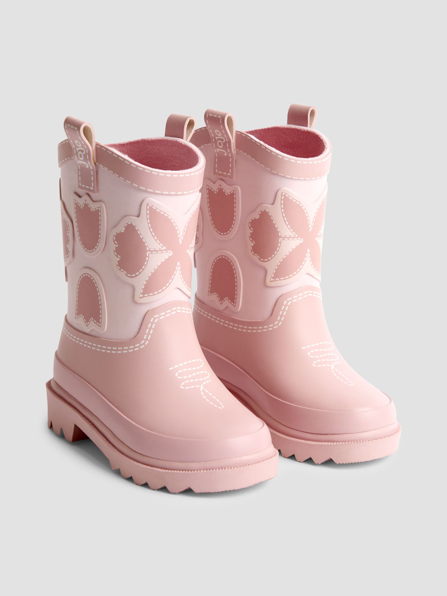 Pink Dark Floral Cosy Lined Boot (F47408) | £23.50 - £25.50