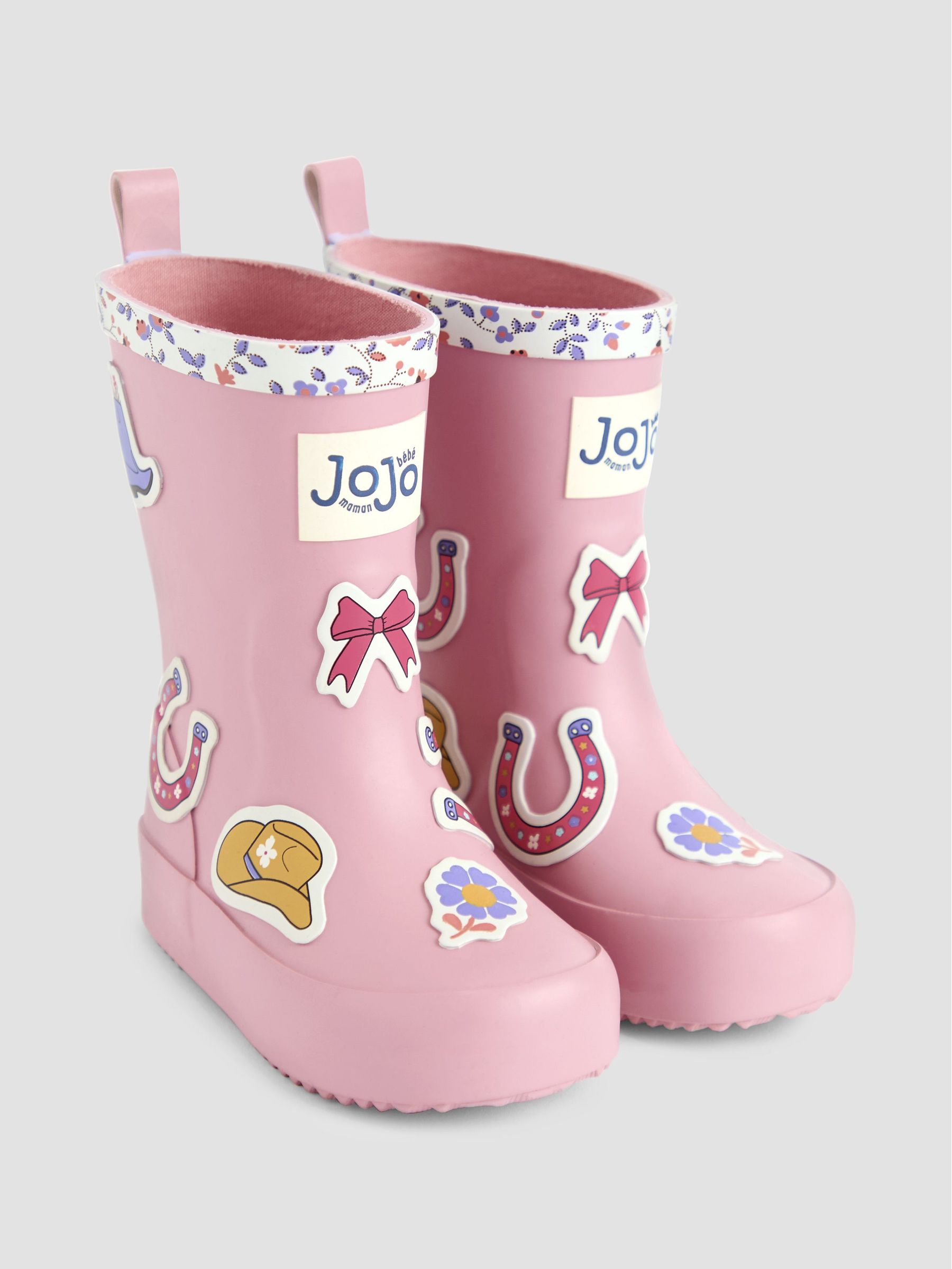 Pale Pink Cowboy Print Wellies (F47417) | £23.50 - £25.50