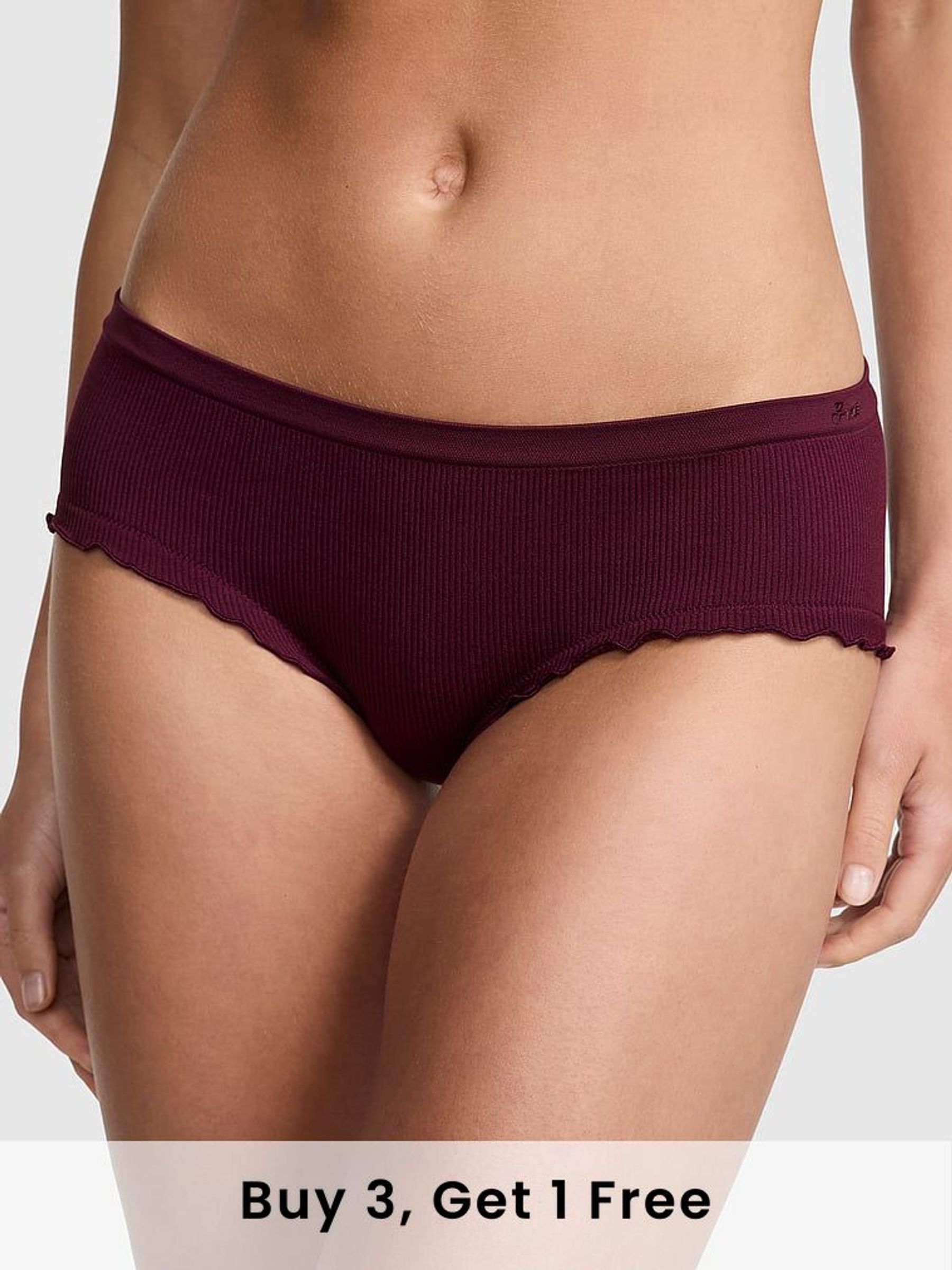 Purple Rose Hipster Seamless Lettuce Edge Knickers (F48003) | £9