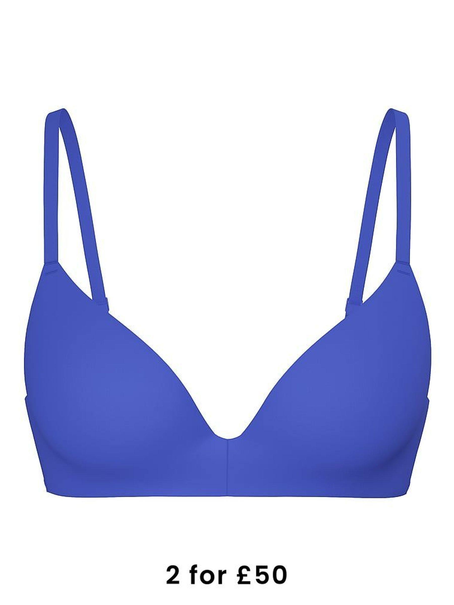 Ultra Marine Blue Non Wired Push Up Bra (F48006) | £29