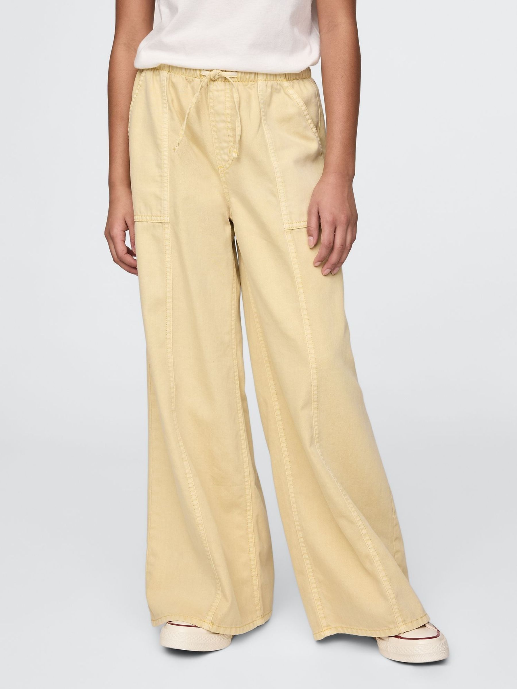 Yellow Twill Easy Baggy Trousers (F49018) | £30