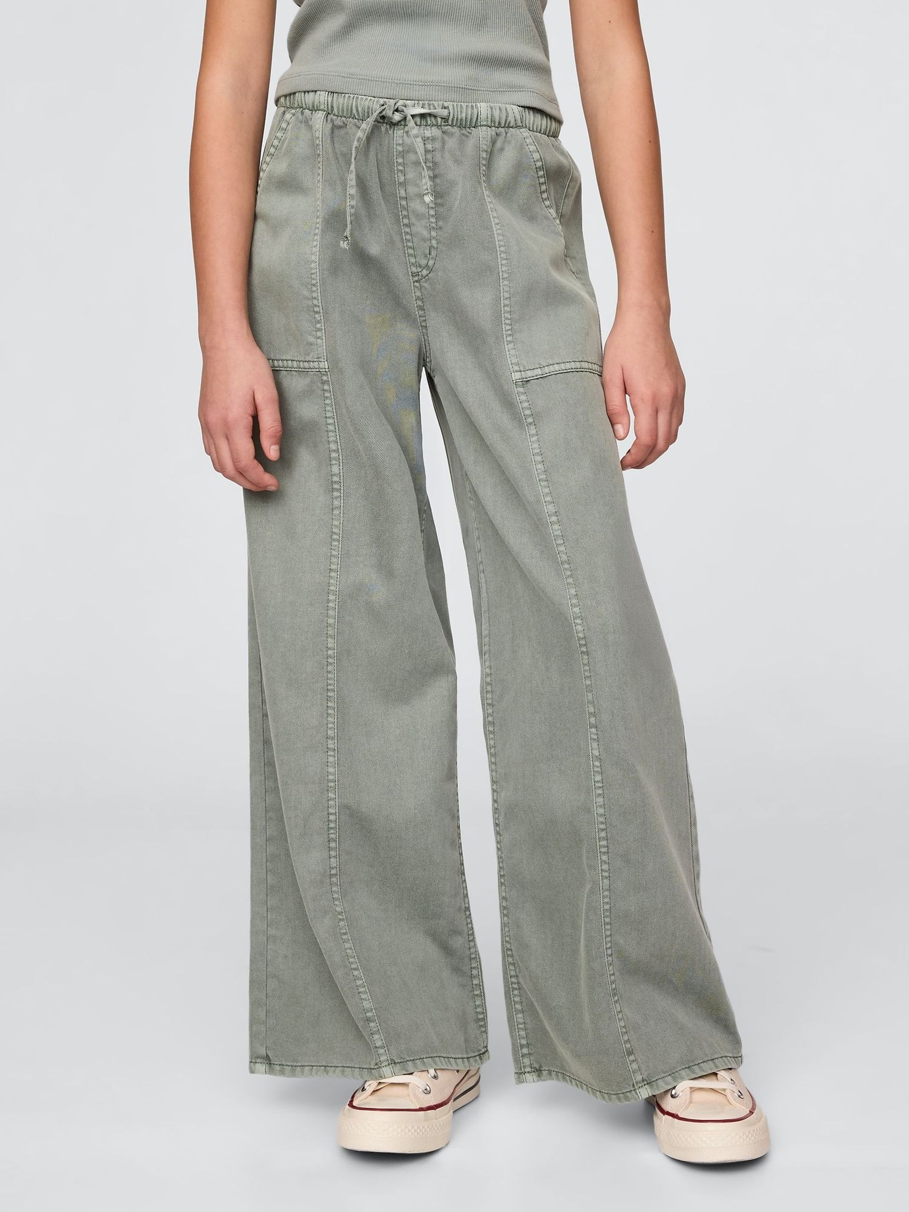 Green Twill Easy Baggy Trousers (F49020) | £30