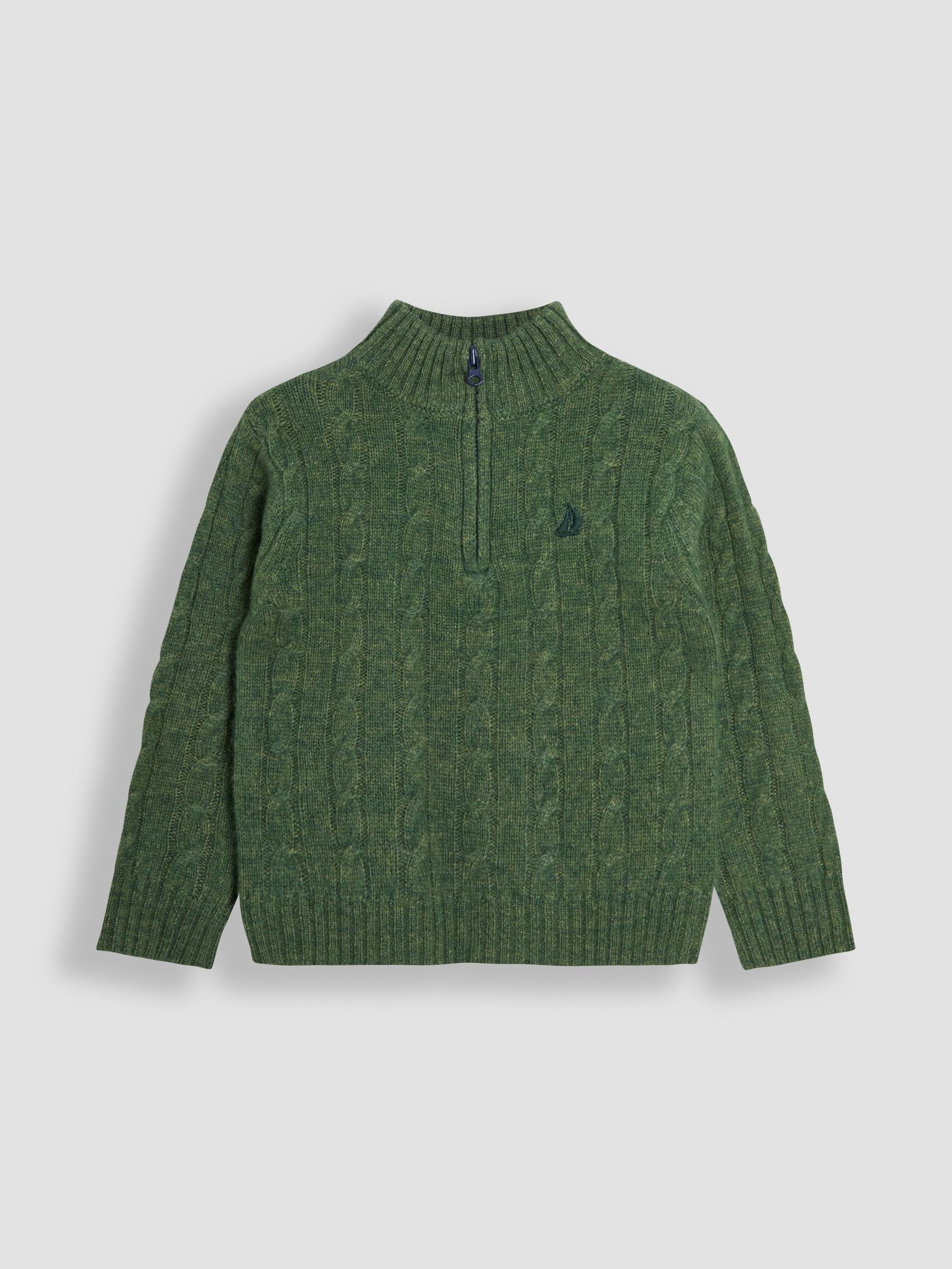 Green Classic Cable Half Zip Jumper (F49180) | £26 - £29