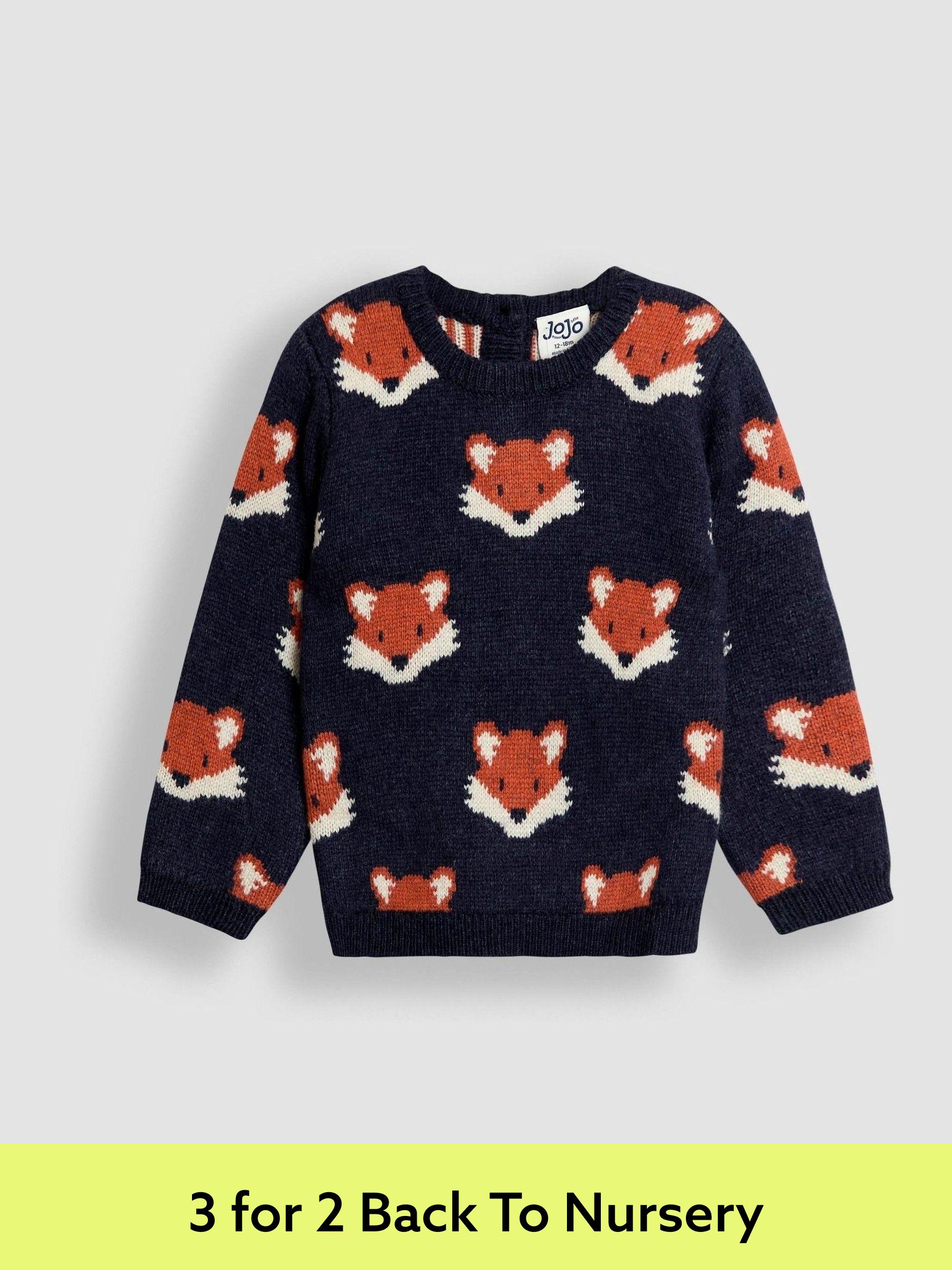 Blue Intarsia Jumper (F49186) | £30 - £36