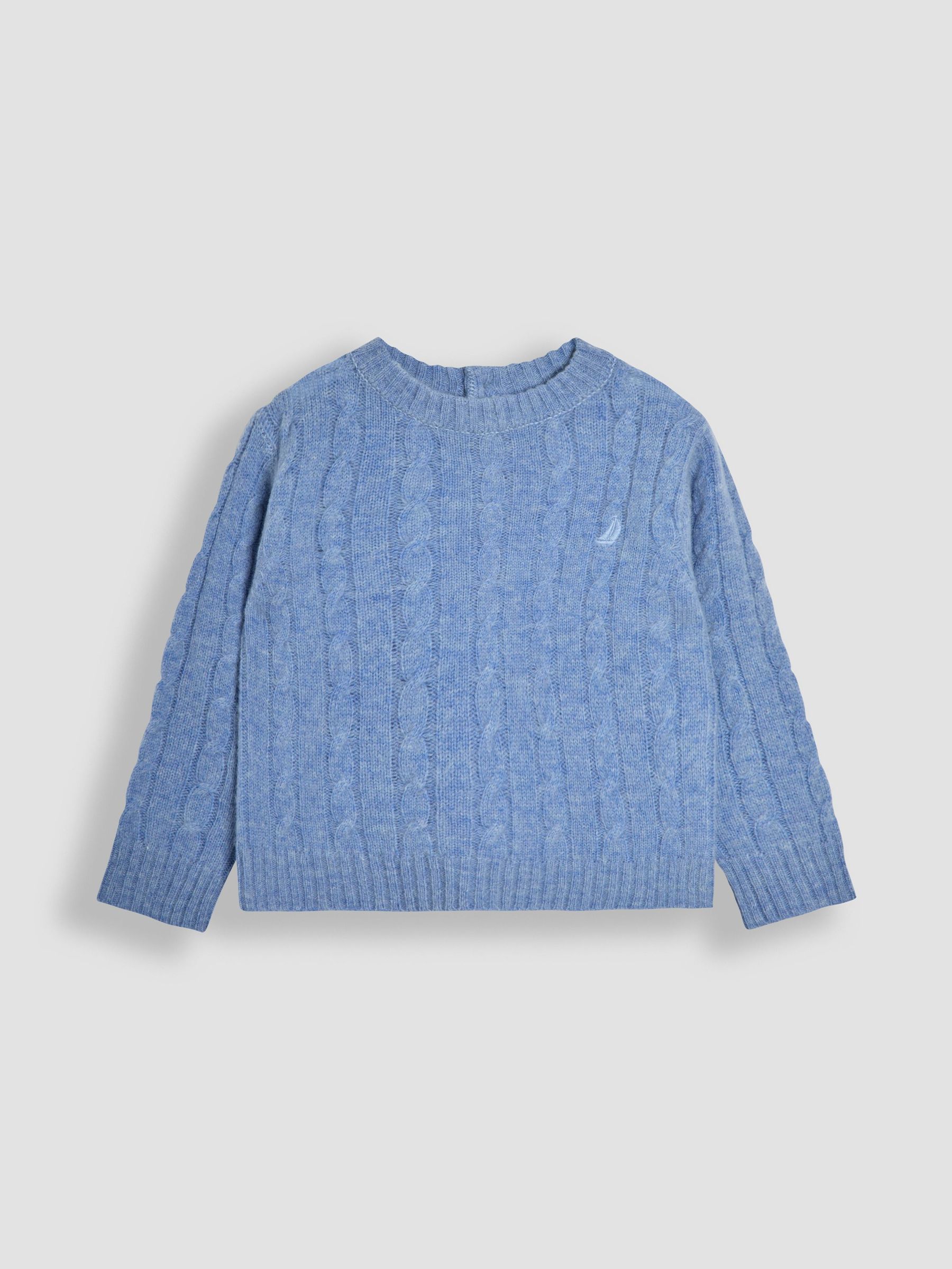 Light Blue Classic Cable Jumper (F49198) | £25 - £28