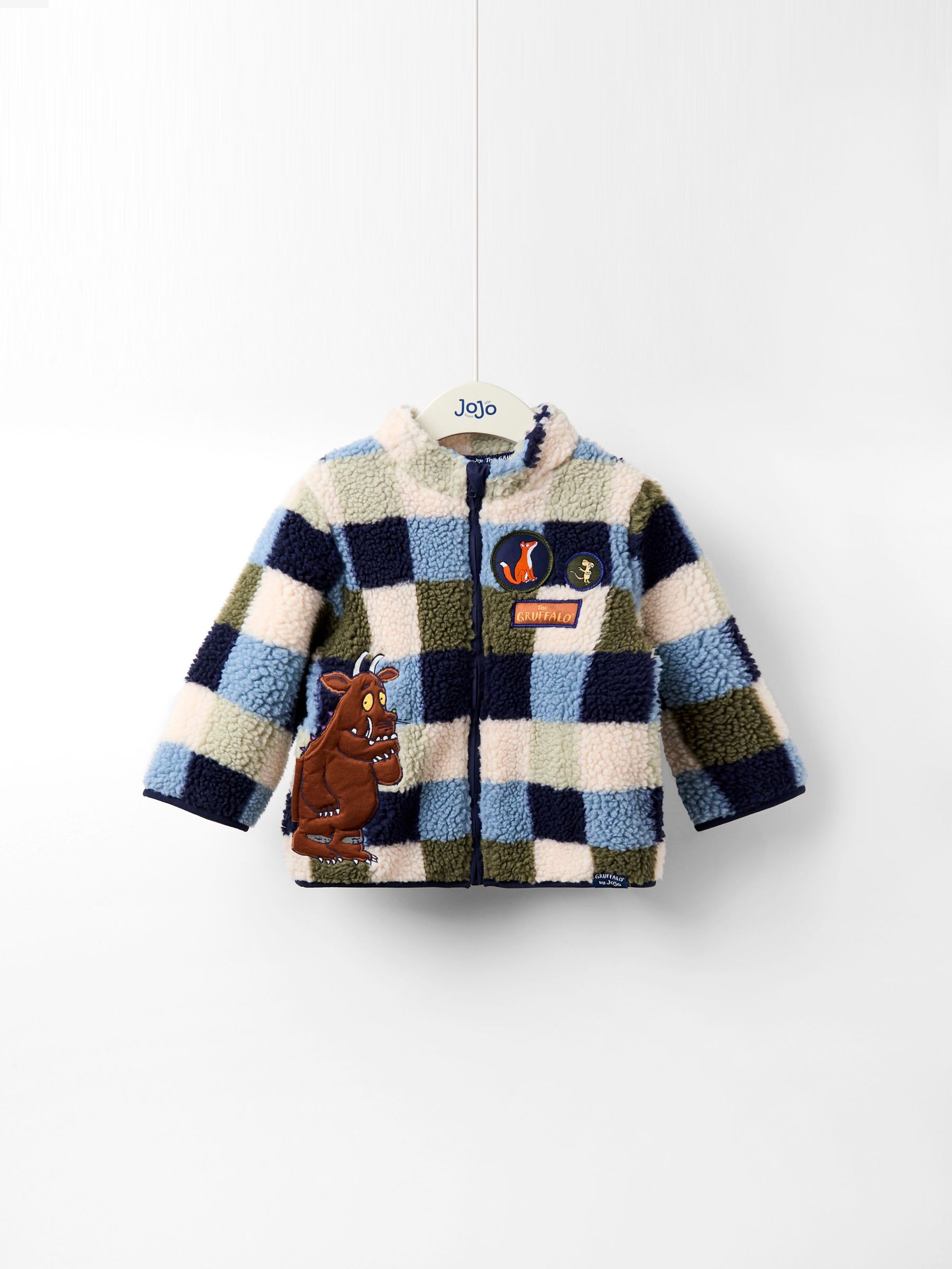 Gruffalo Blue Appliqué Teddy Fleece Jacket (F49223) | £38 - £44