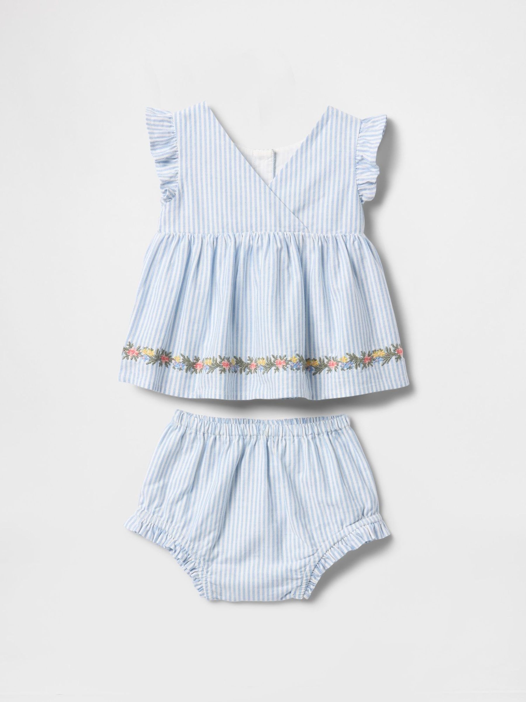 Blue Ruffle Bubble Short Set (Newborn-24mths) (F49291) | £35