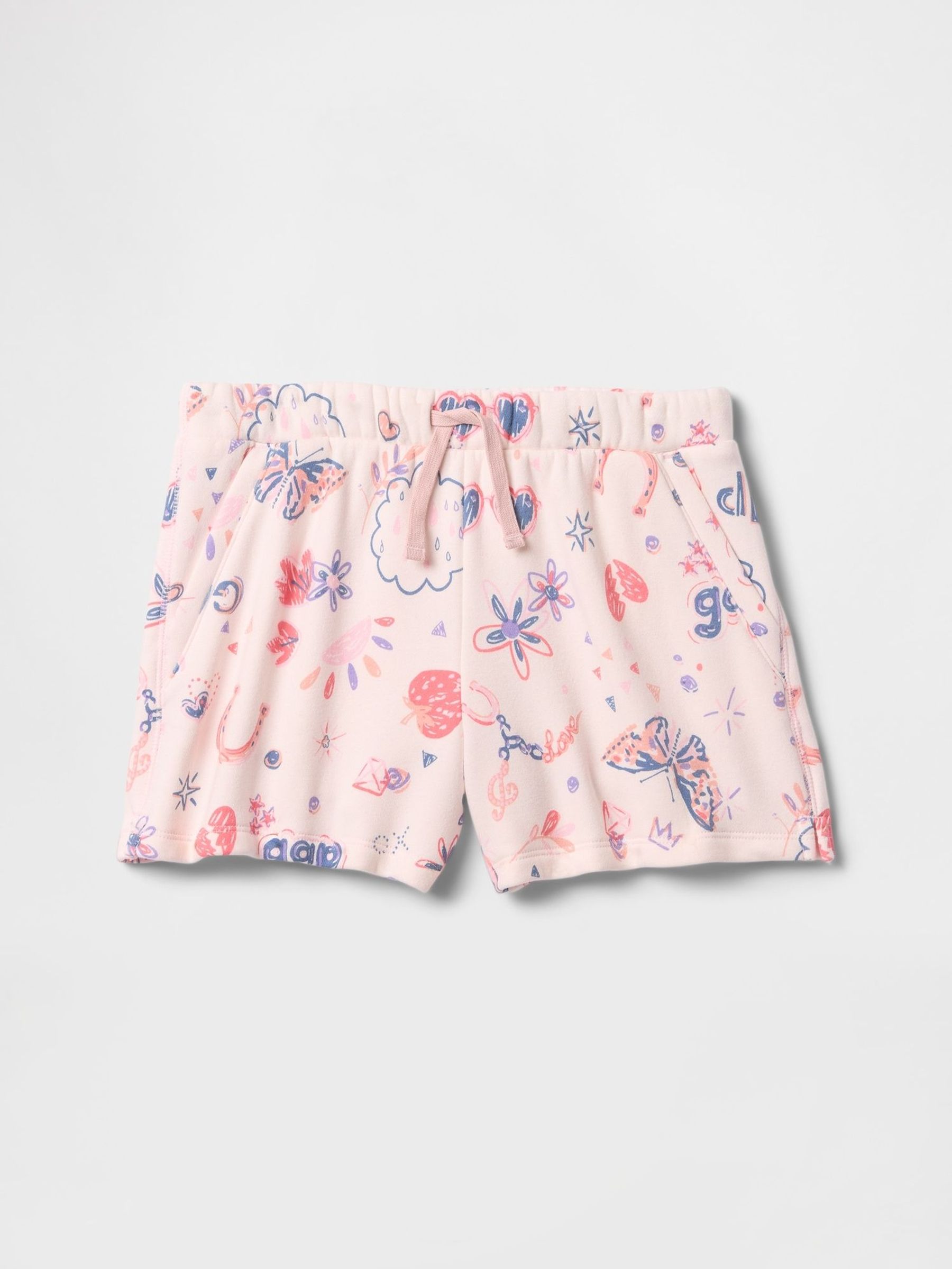 Pink Fleece-Lined Pull On Shorts (F49325) | £14