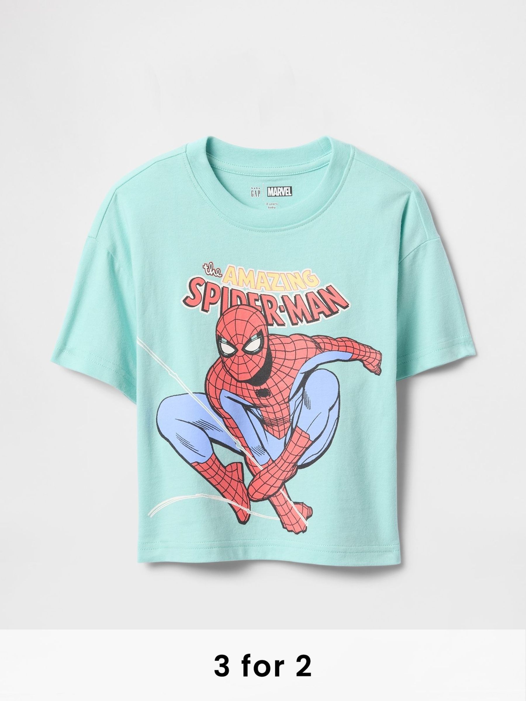 Green Spider-Man Marvel Oversized Graphic Short Sleeve T-Shirt (6mths-5yrs) (F49333) | £16