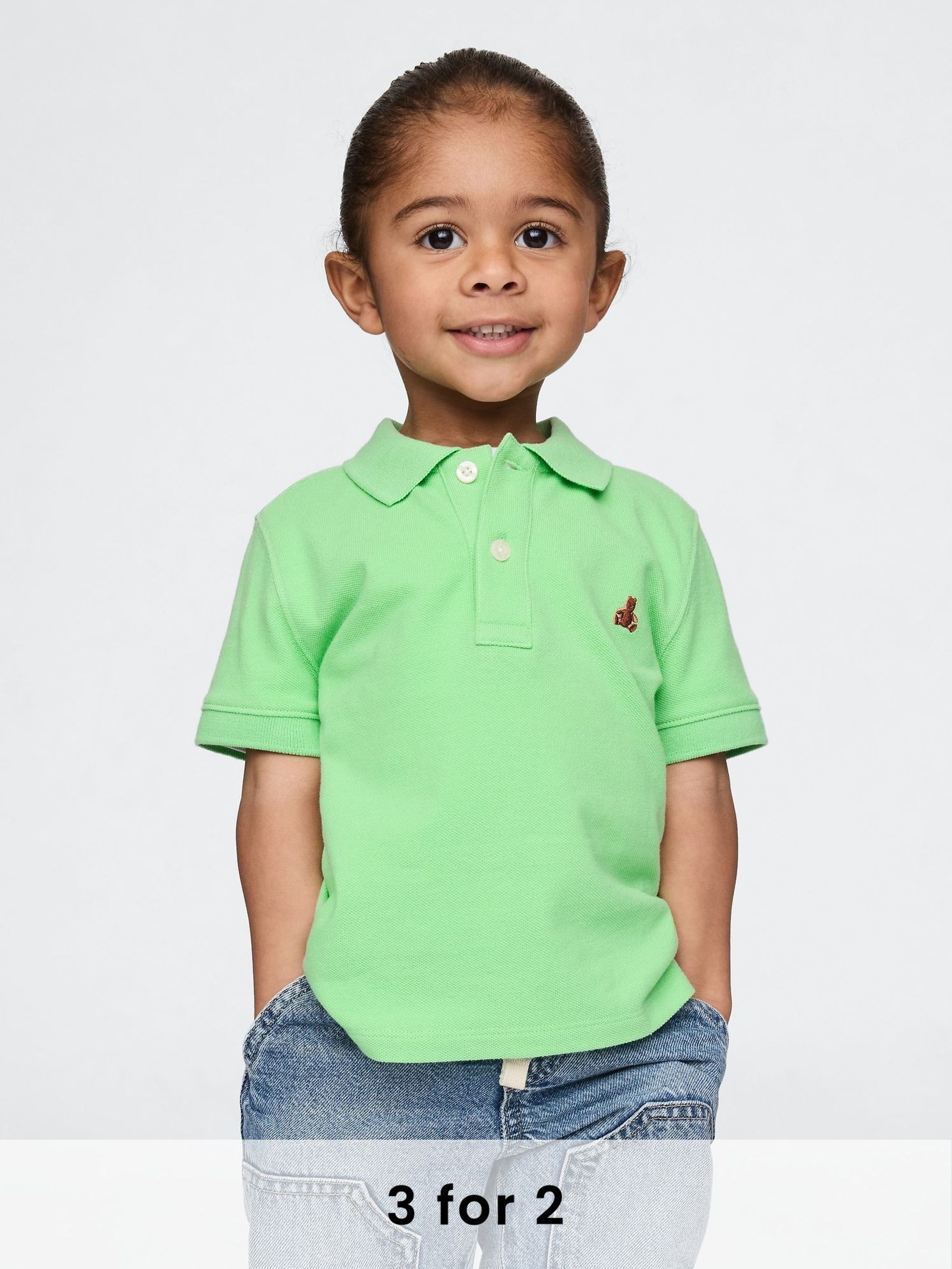 Green Brannan Bear Pique Polo Shirt (6mths-5yrs) (F49336) | £10