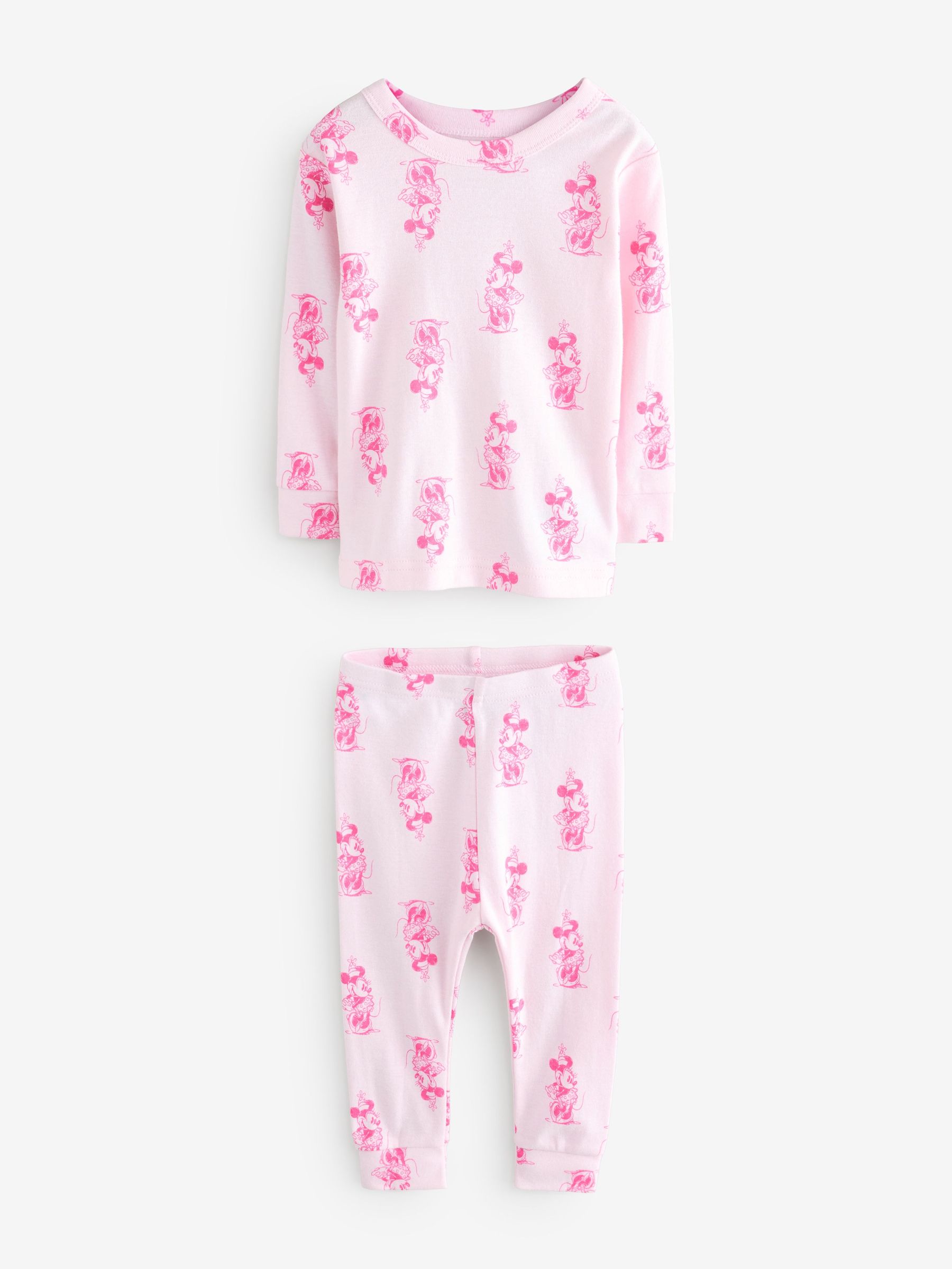 Pink Minnie Mouse Disney Cotton Long Pyjamas (6mths-5yrs) (F49353) | £25