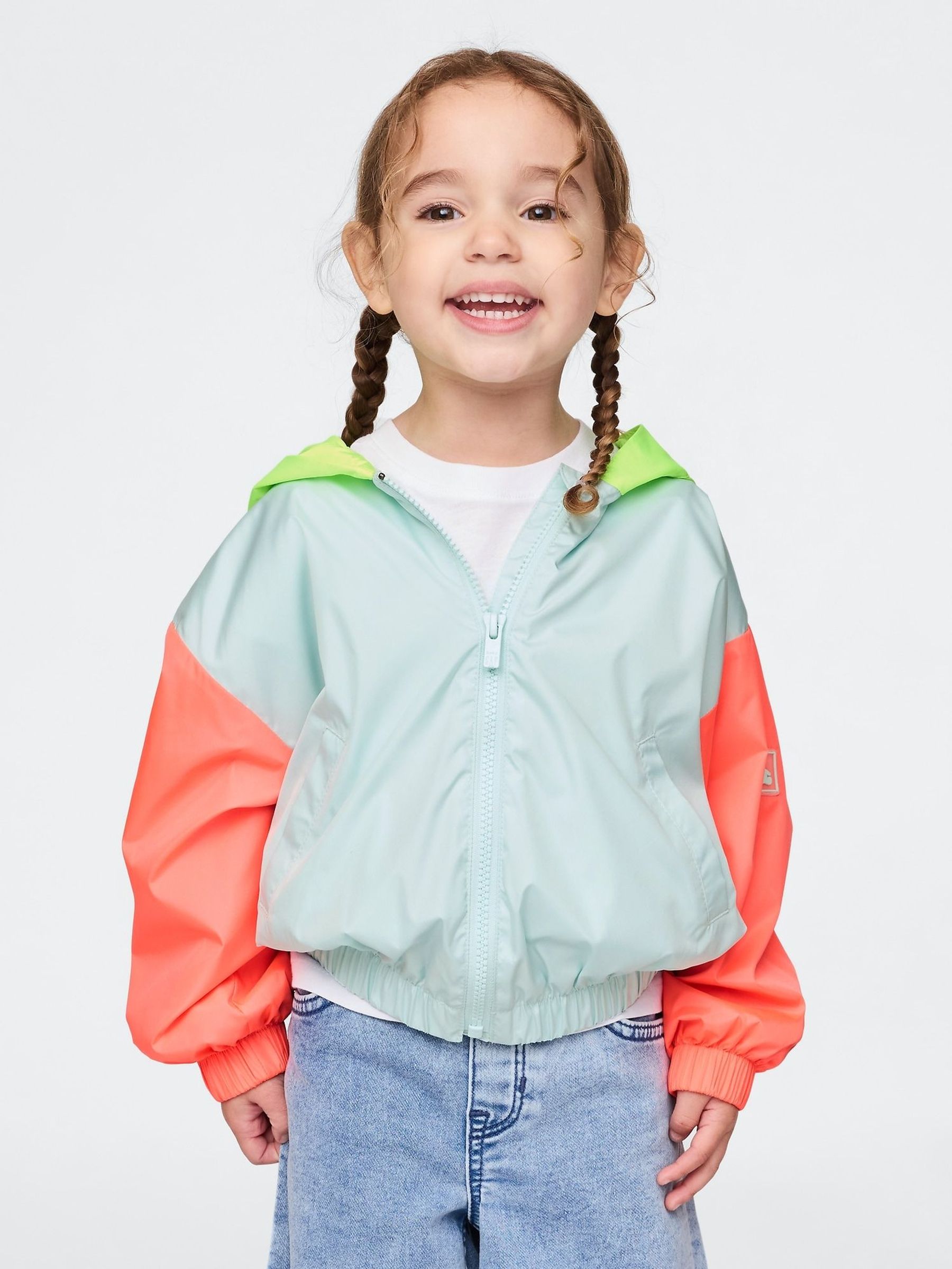 Green Colourblock Windbreaker Jacket (6mths-5yrs) (F49403) | £30