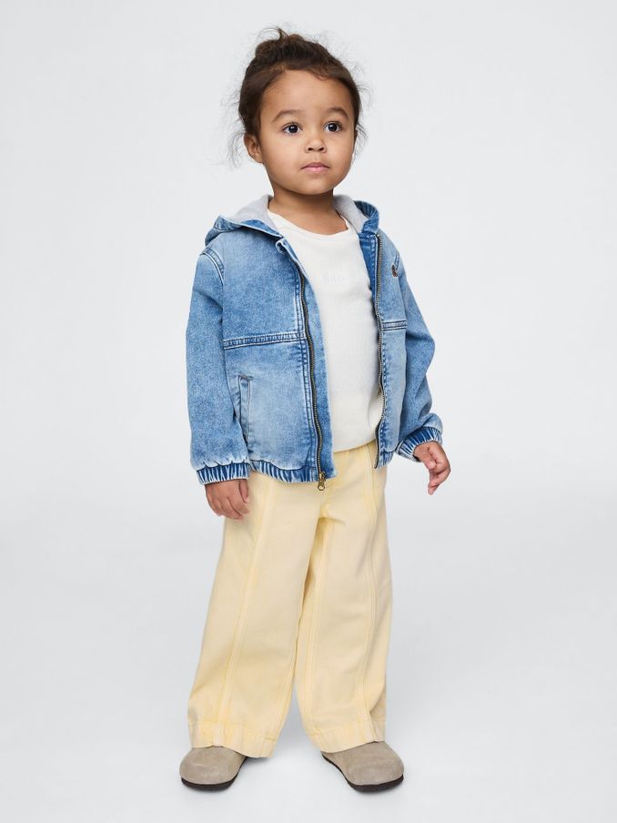 Yellow UltraSoft Pull On Baggy Wide Leg Jeans (6mths-5yrs) (F49407) | £25