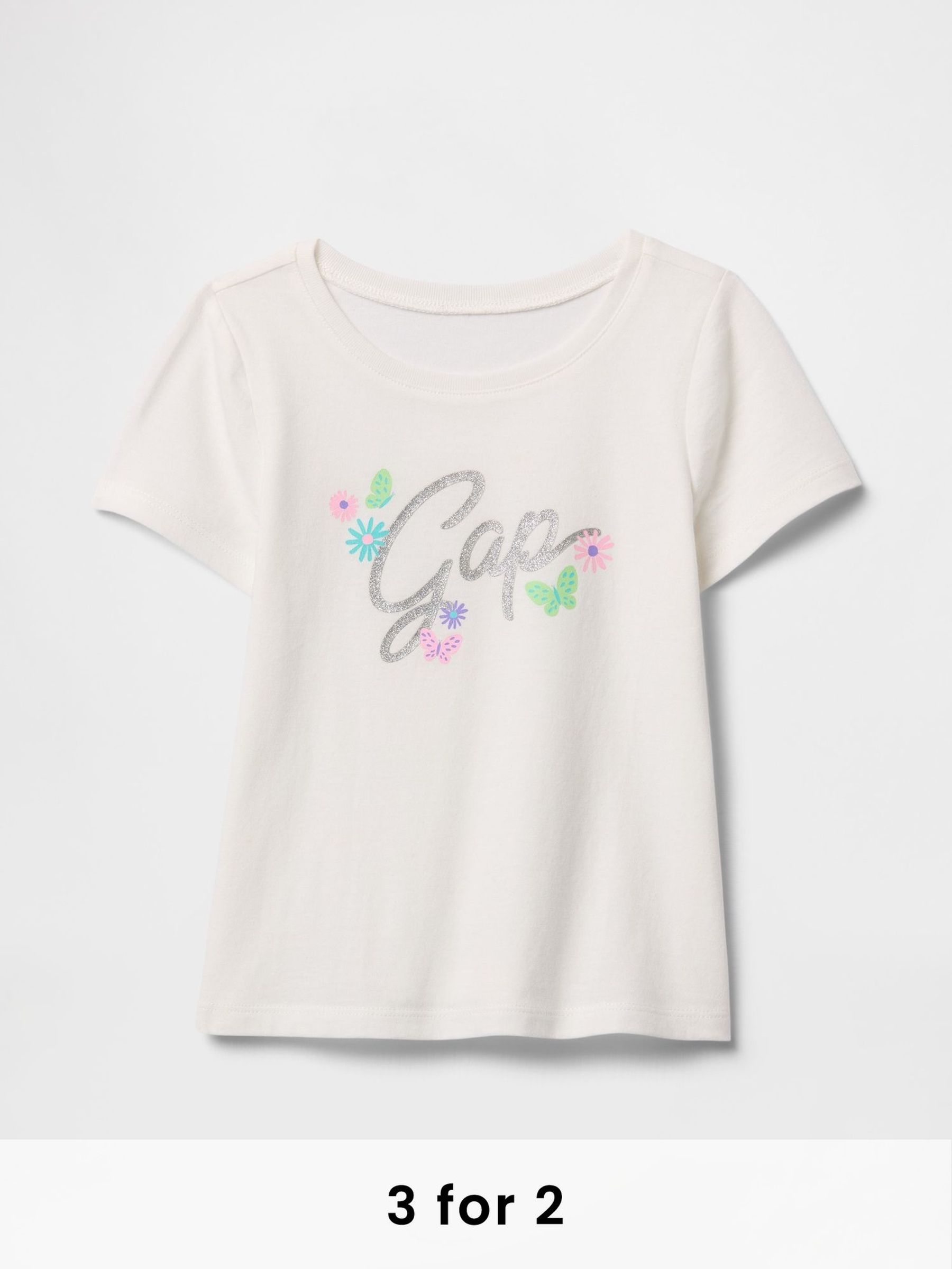 White Short Sleeve Crew Neck Graphic T-Shirt (6mths-5yrs) (F49408) | £10