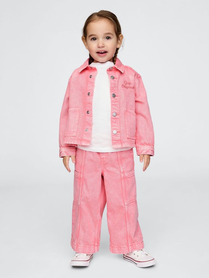 Pink UltraSoft Pull On Cargo Jeans (6mths-5yrs) (F49409) | £25