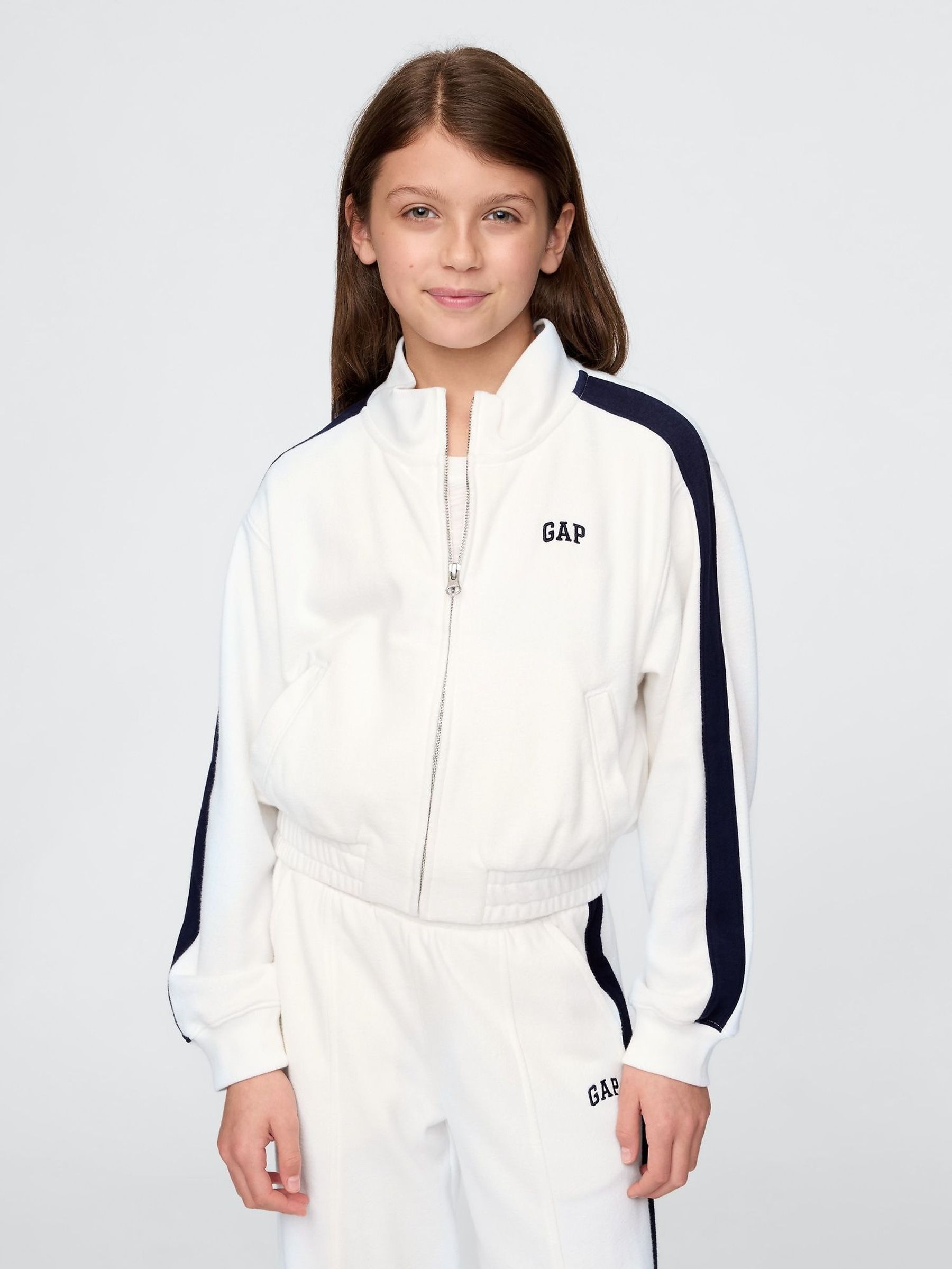 White Vintage Soft Logo Zip Jacket (4-13yrs) (F49733) | £30