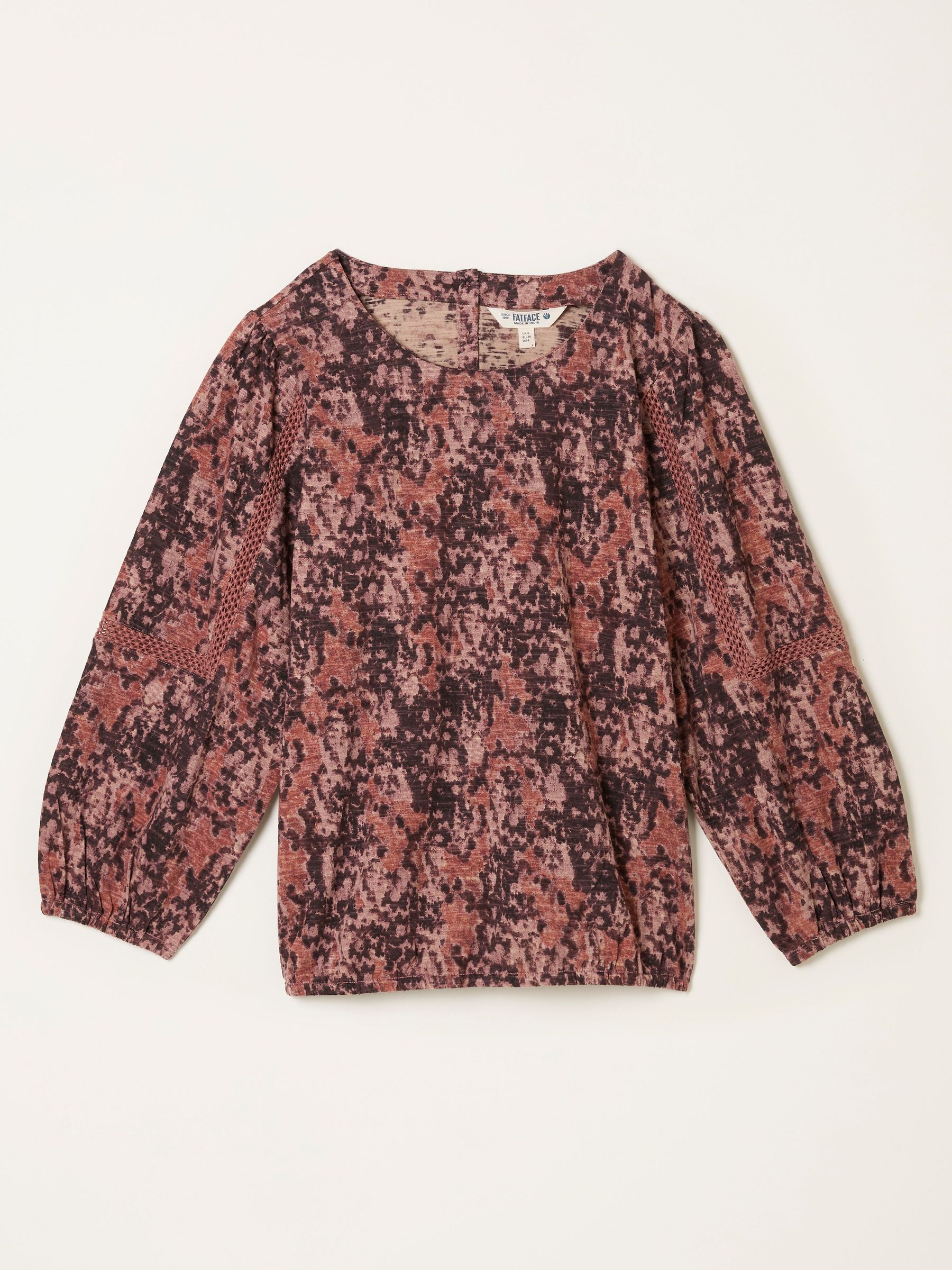 Cassie Purple Vintage Floral Broderie Top (F50234) | £35
